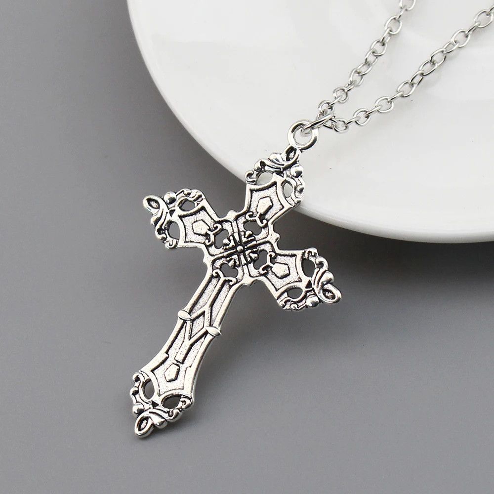 Jewelry Vintage Crosses Pendant Necklace Goth Jewelry Y2K Size ONE SIZE - 2 Thumbnail