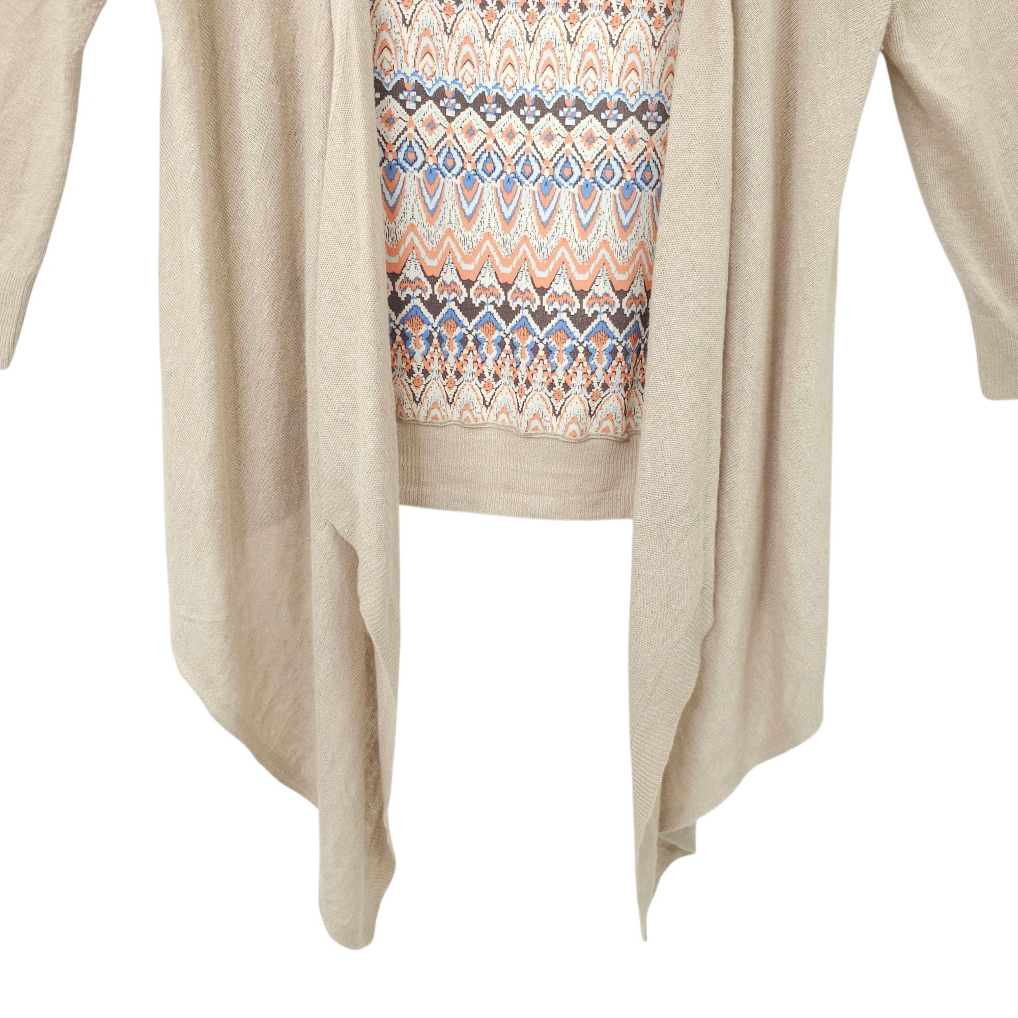Chicos Chicos Open Front Cardigan Womens Size 1 US M/8 Sweater Tan Size M / US 6-8 / IT 42-44 - 10 Thumbnail