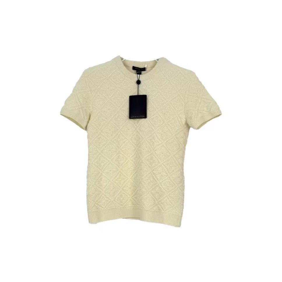 Louis Vuitton Louis Vuitton White Logo Wool Sweater - dmc Size US S / EU 44-46 / 1 - 1 Thumbnail
