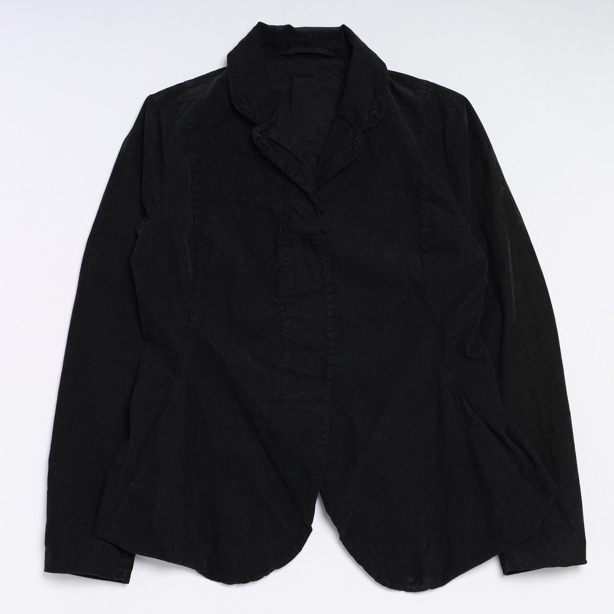 Rundholz Rundholz Corduroy Velvet Blazer Black Jacket Avantgarde Size L / US 10 / IT 46 - 1 Thumbnail