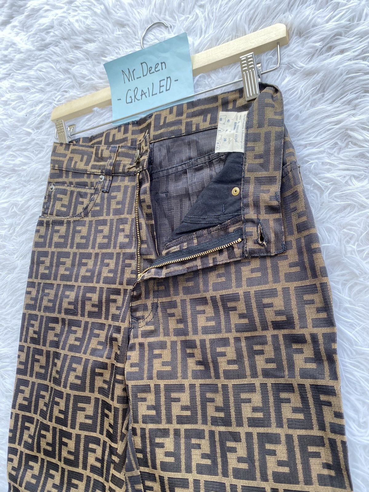 Fendi Vintage Fendi Zucca Monogram Pants FF Logo Size US 26 / EU 42 - 21 Thumbnail
