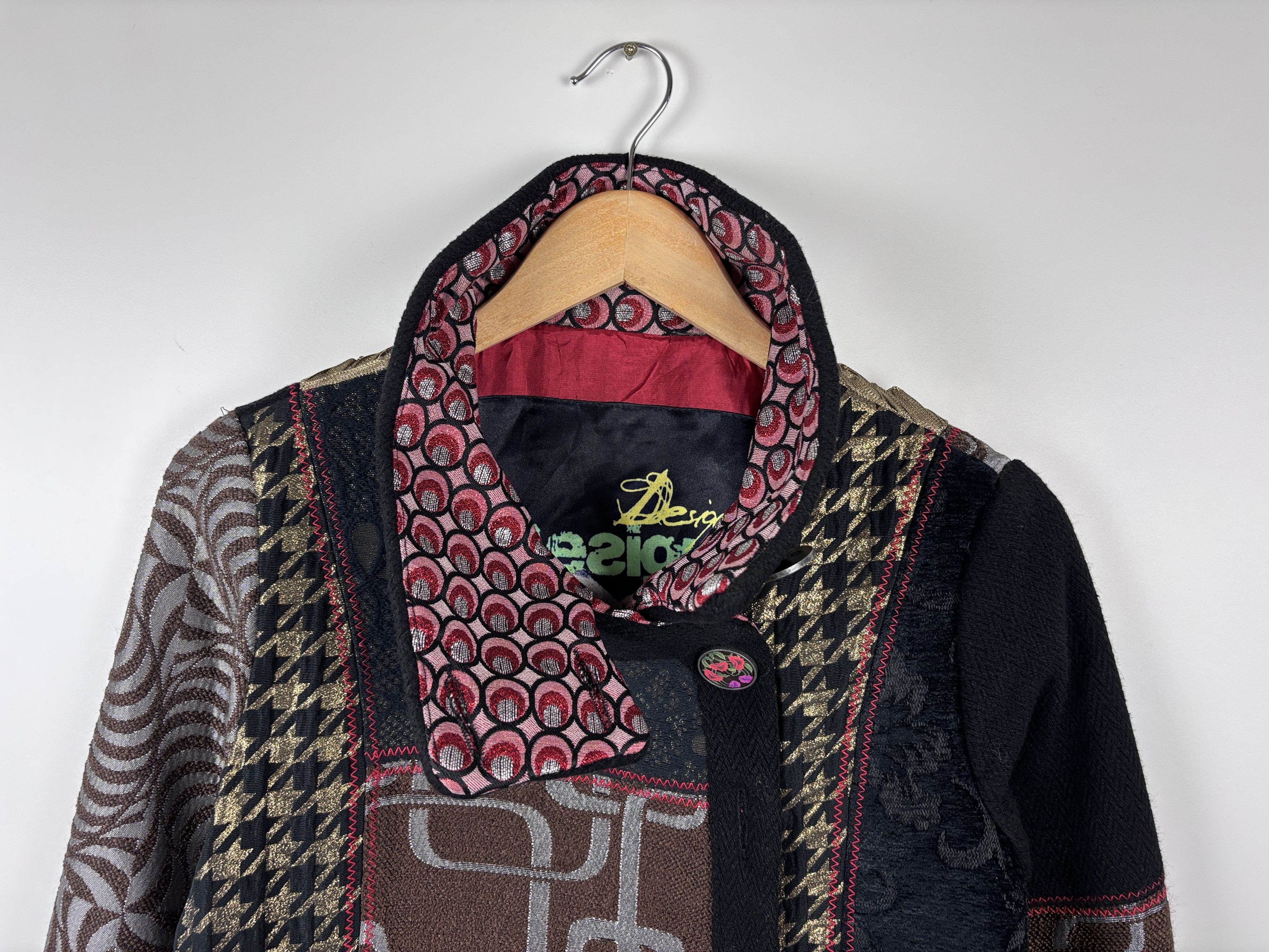 Desigual Womens Desigual Floral Multicolor Coat Size ~38 Size XS / US 0-2 / IT 36-38 - 2 Thumbnail