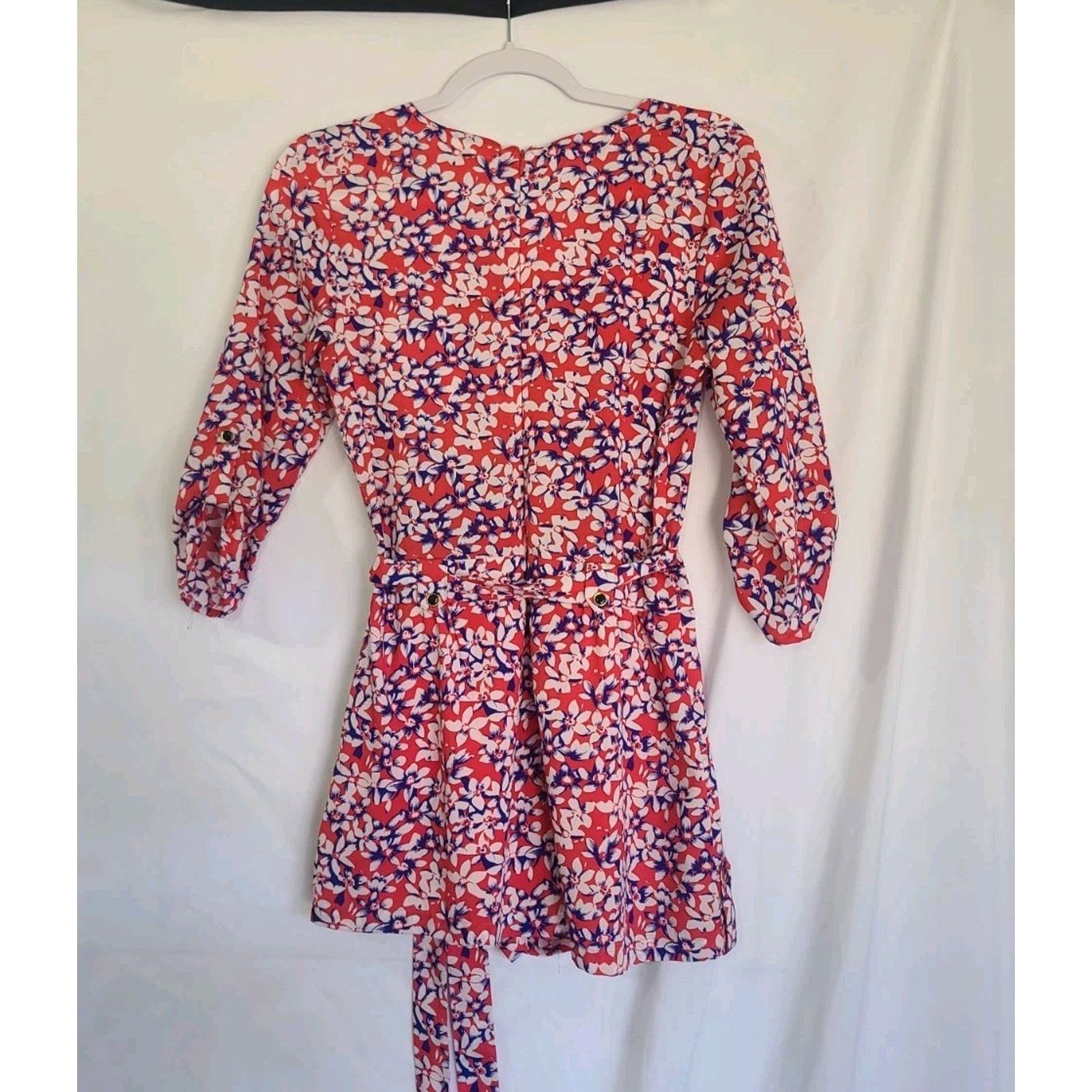 Other New Yumi Kim Women's Pink & Blue Floral Belted Romper XS Size 28" / US 6 / IT 42 - 6 Thumbnail