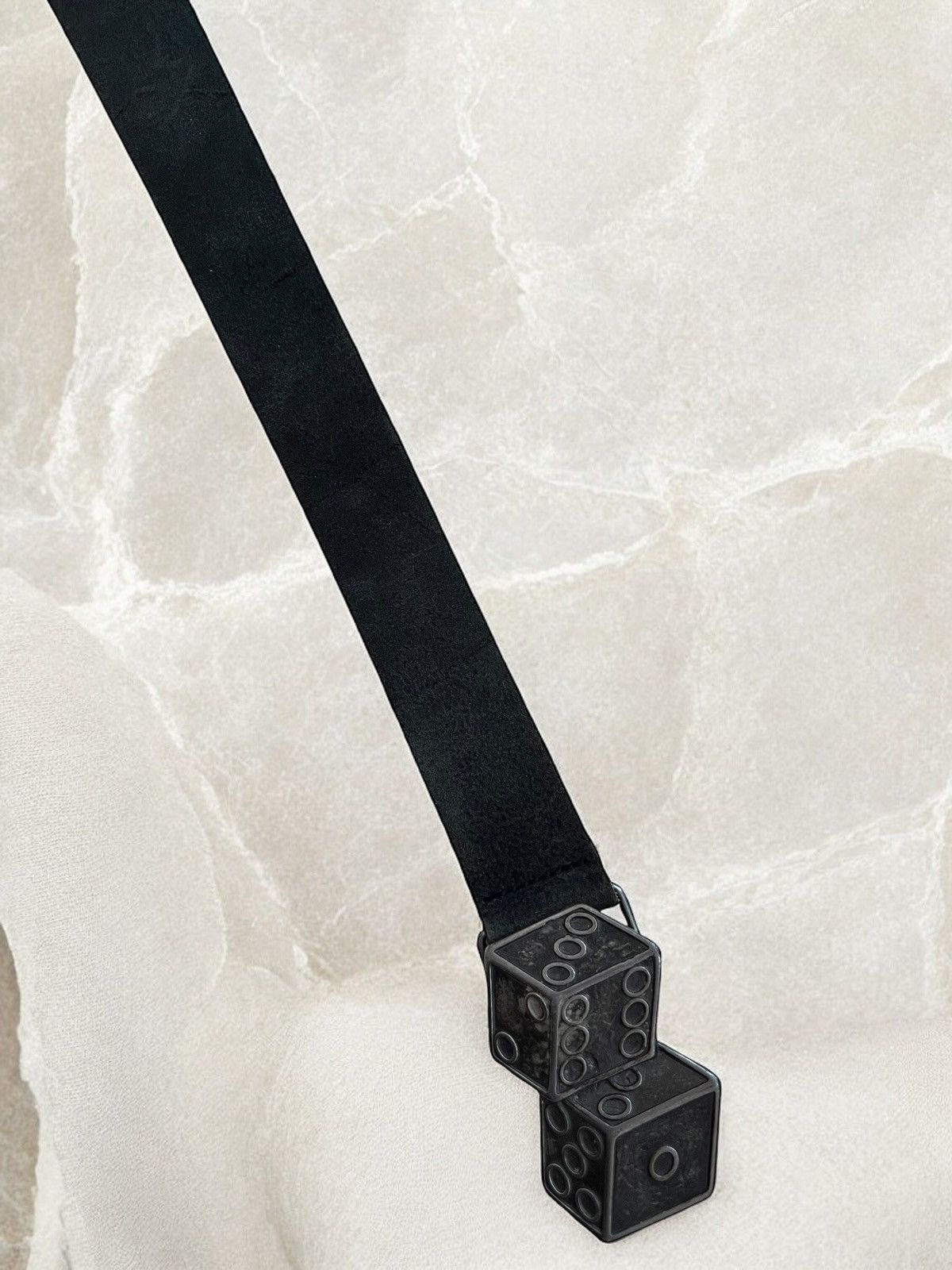 Leather × Vintage Casino Dice METAL BELT Vintage Leather diesel style avant Size ONE SIZE - 4 Thumbnail