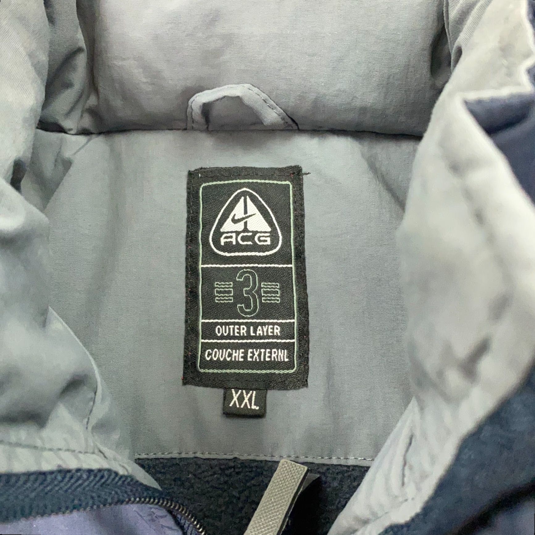 Nike VINTAGE Nike ACG Jacket Mens 2XL Blue Bomber Full Zip Hooded 90s Outdoor All Seasons Pockets Size US XXL / EU 58 / 5 - 6 Thumbnail
