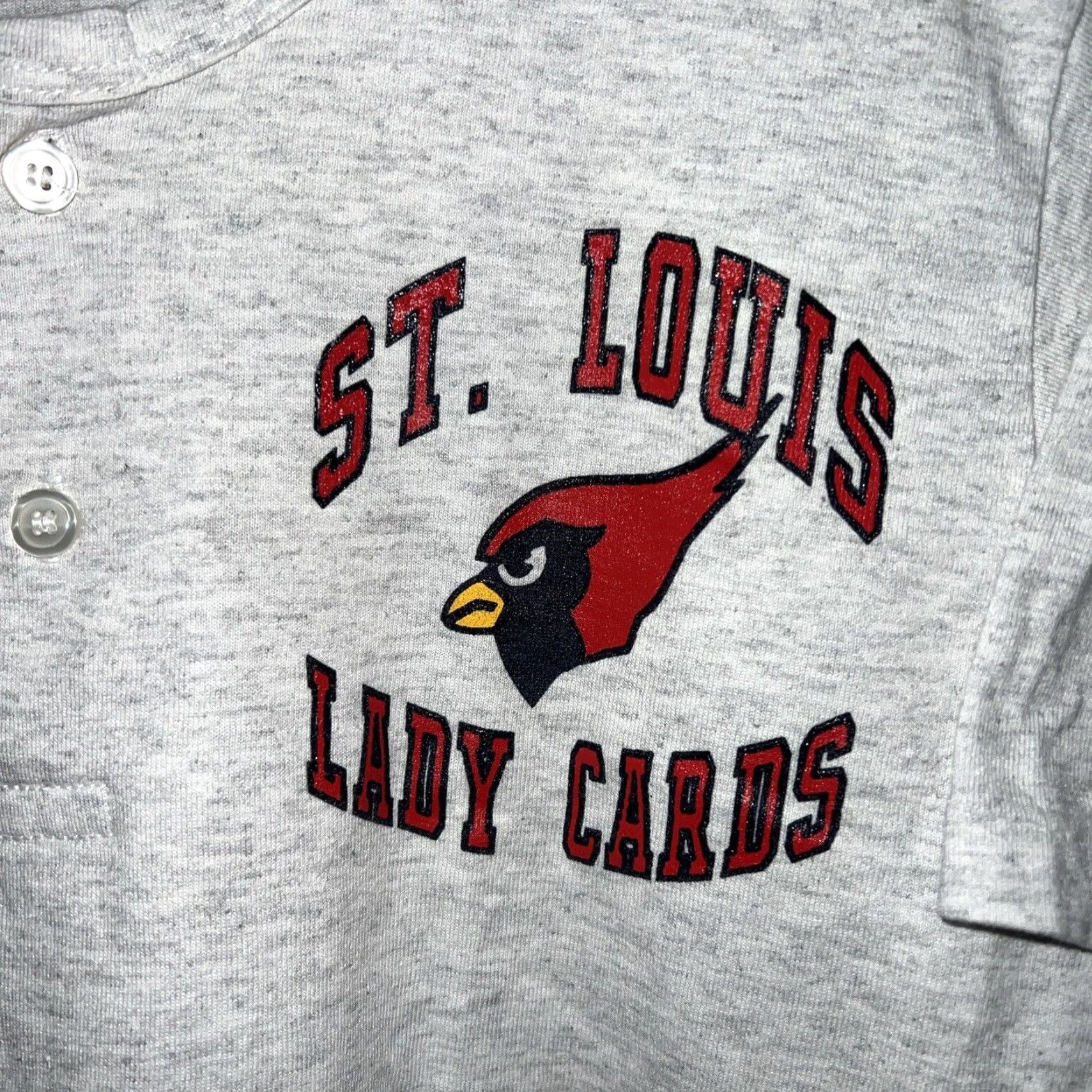 Vintage Eagle USA St Louis Henley T-Shirt Mens Size S White Cardinals Shirt 90s? Size US S / EU 44-46 / 1 - 2 Thumbnail