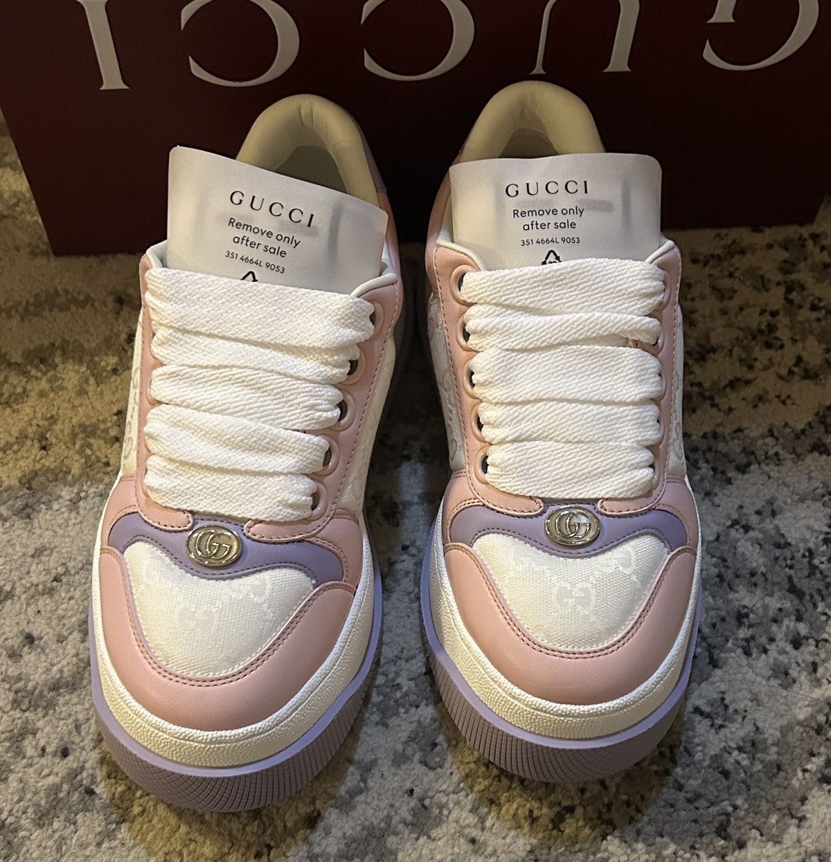 Gucci Gucci Original GG Logo Screener Low Top Skateboard Sneaker Size US 7.5 / IT 37.5 - 2 Thumbnail