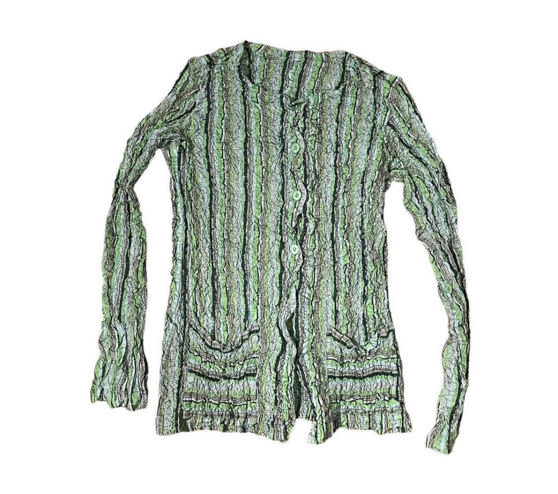 Issey Miyake Vintage issey miyake me crumpled pleats striped outer Size S / US 4 / IT 40 - 1 Thumbnail