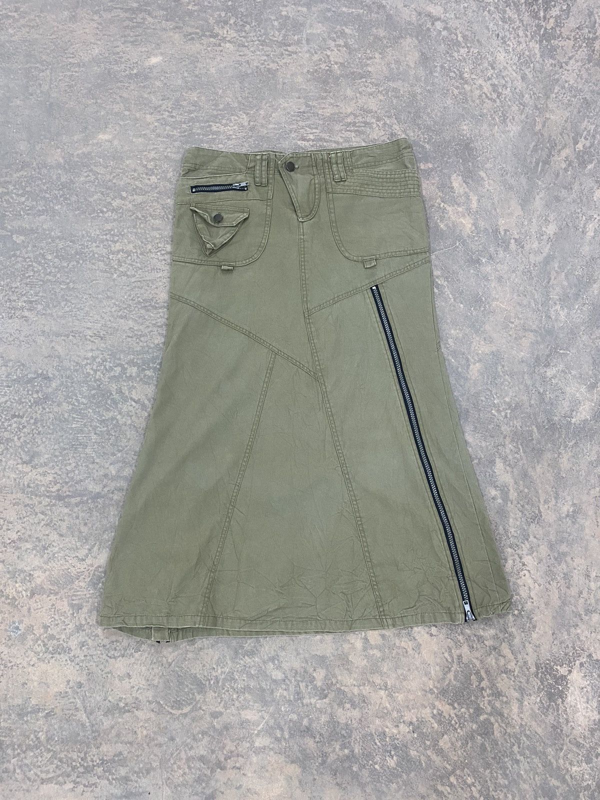 Le Grande Bleu (L.G.B.) VINTAGE PLASTIC NINJA TACTICAL UTILITY SKIRT GOA PUNK Size 32" / US 10 / IT 46 - 2 Thumbnail