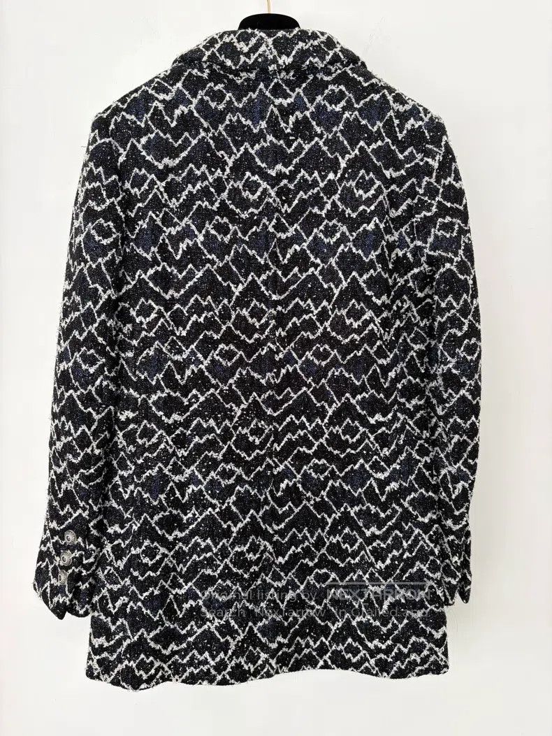 Chanel Chanel Snow series blue and white pattern tweed pocket jac Size XXS / US 00 / IT 34 - 2 Thumbnail