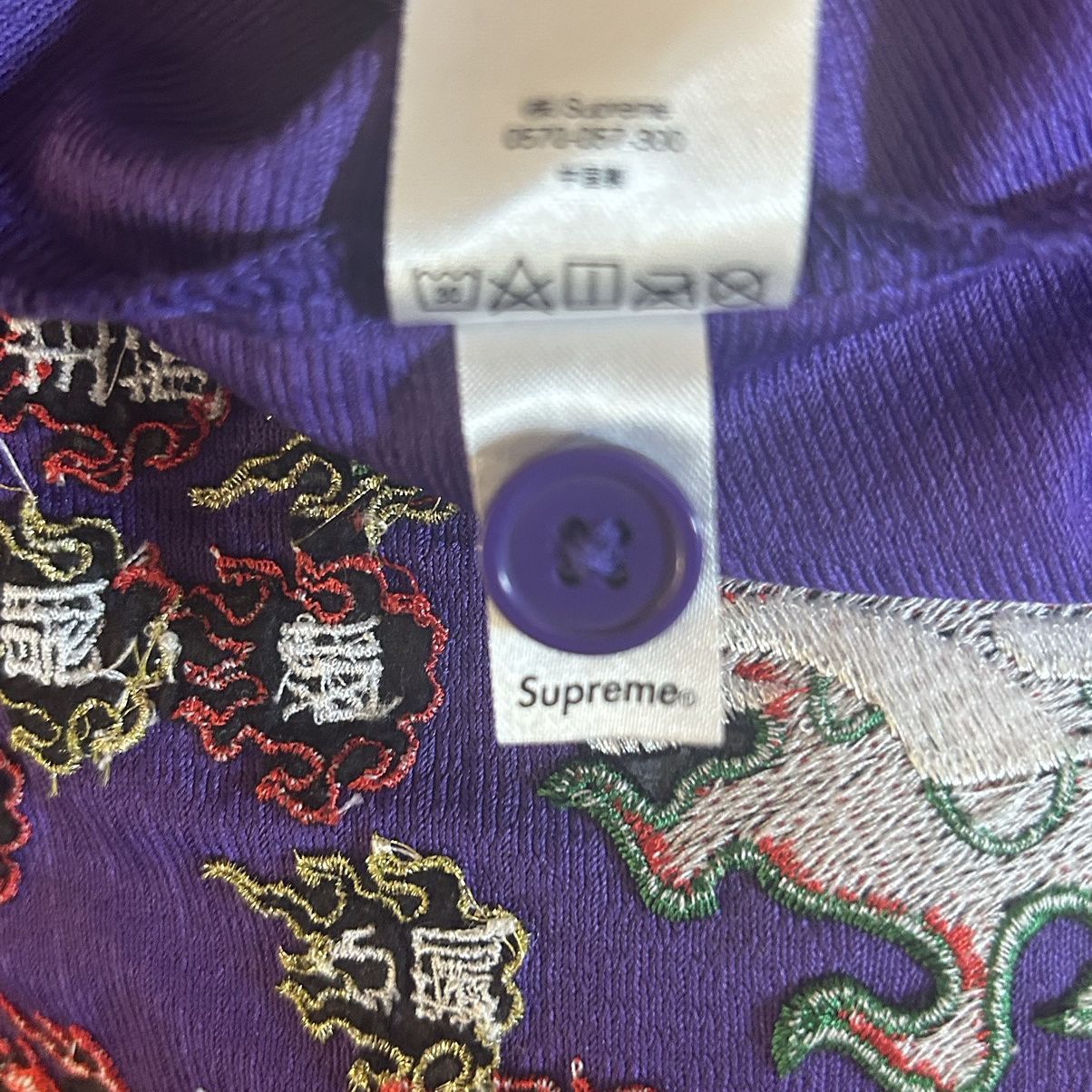 Supreme Supreme Tiger Embroidered Baseball Jersey Medium Purple Size US L / EU 52-54 / 3 - 5 Thumbnail