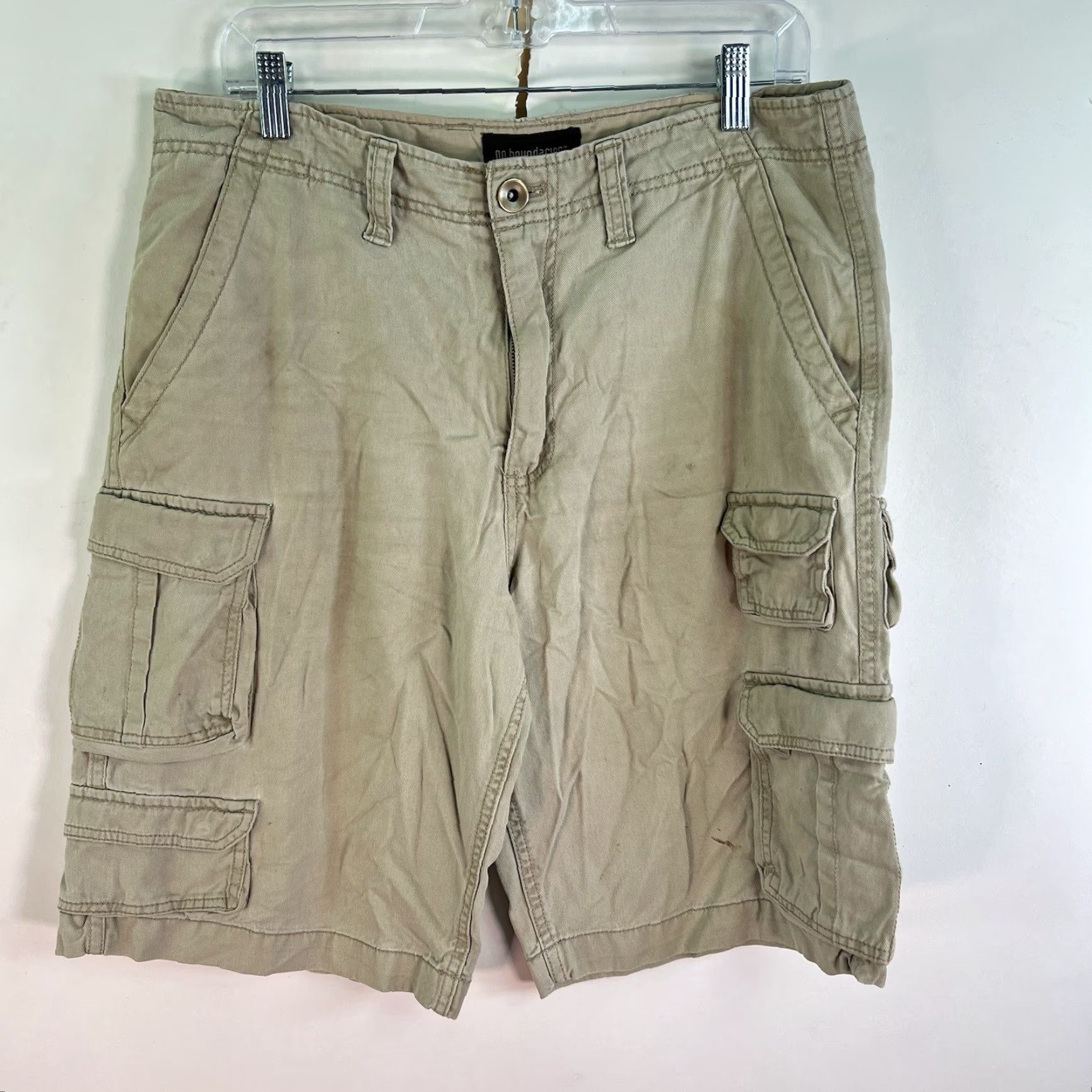 Vintage VINTAGE No Boundaries Cargo Shorts Men Size 34 Beige Cotton Casual Outdoor Summer Fall Spring Size US 34 / EU 50 - 2 Thumbnail