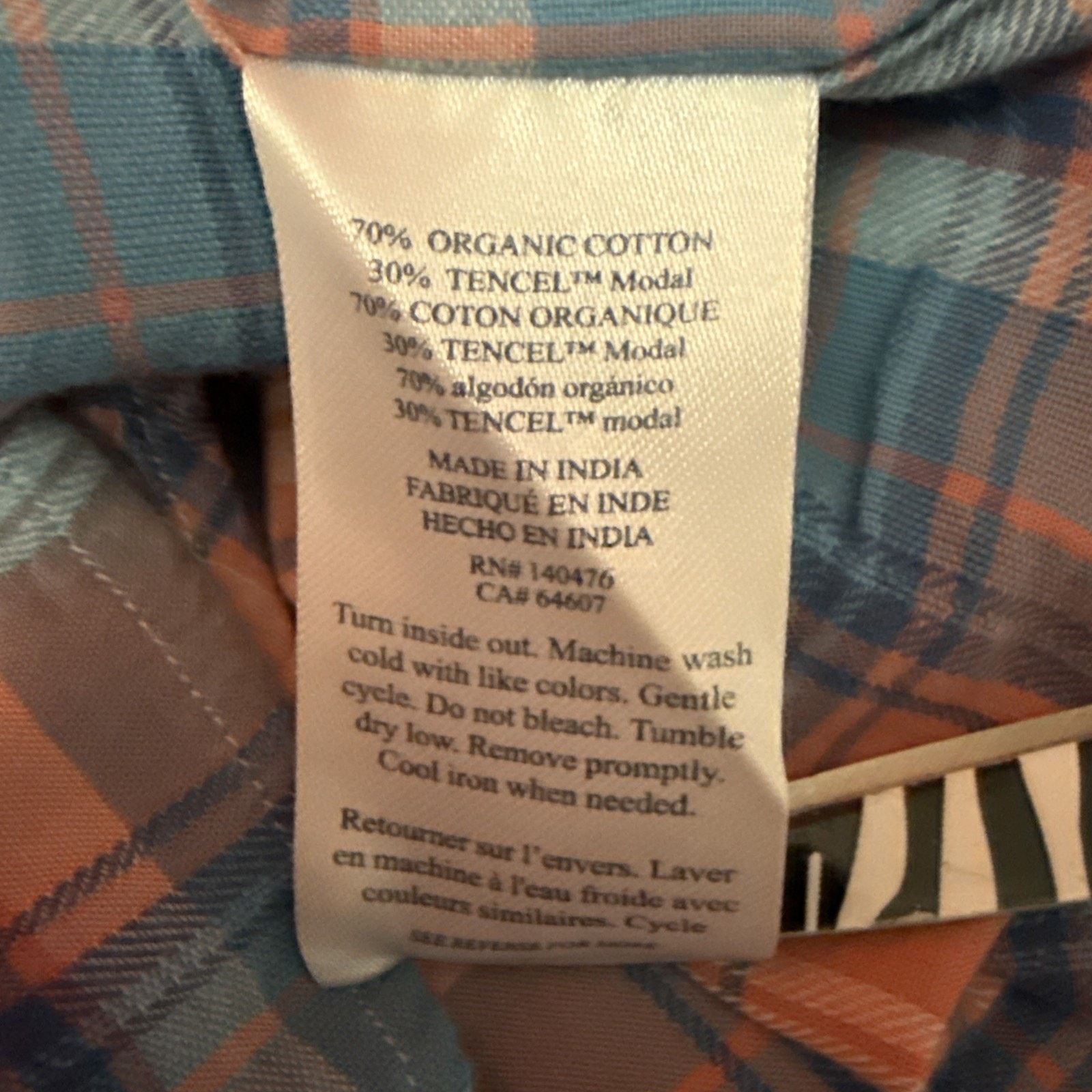Faherty Faherty Mens S Shirt Tropical Cotton Plaid Long Sleeve Size US S / EU 44-46 / 1 - 10 Thumbnail
