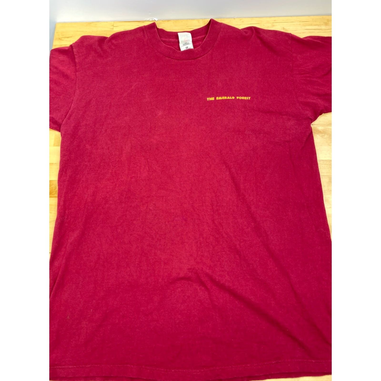 Fruit Of The Loom VINTAGE Fruit of the Loom Mens T-shirt 2XL Burgundy Red Cotton Short Sleeve 1951 Mens Size US XXL / EU 58 / 5 - 4 Thumbnail