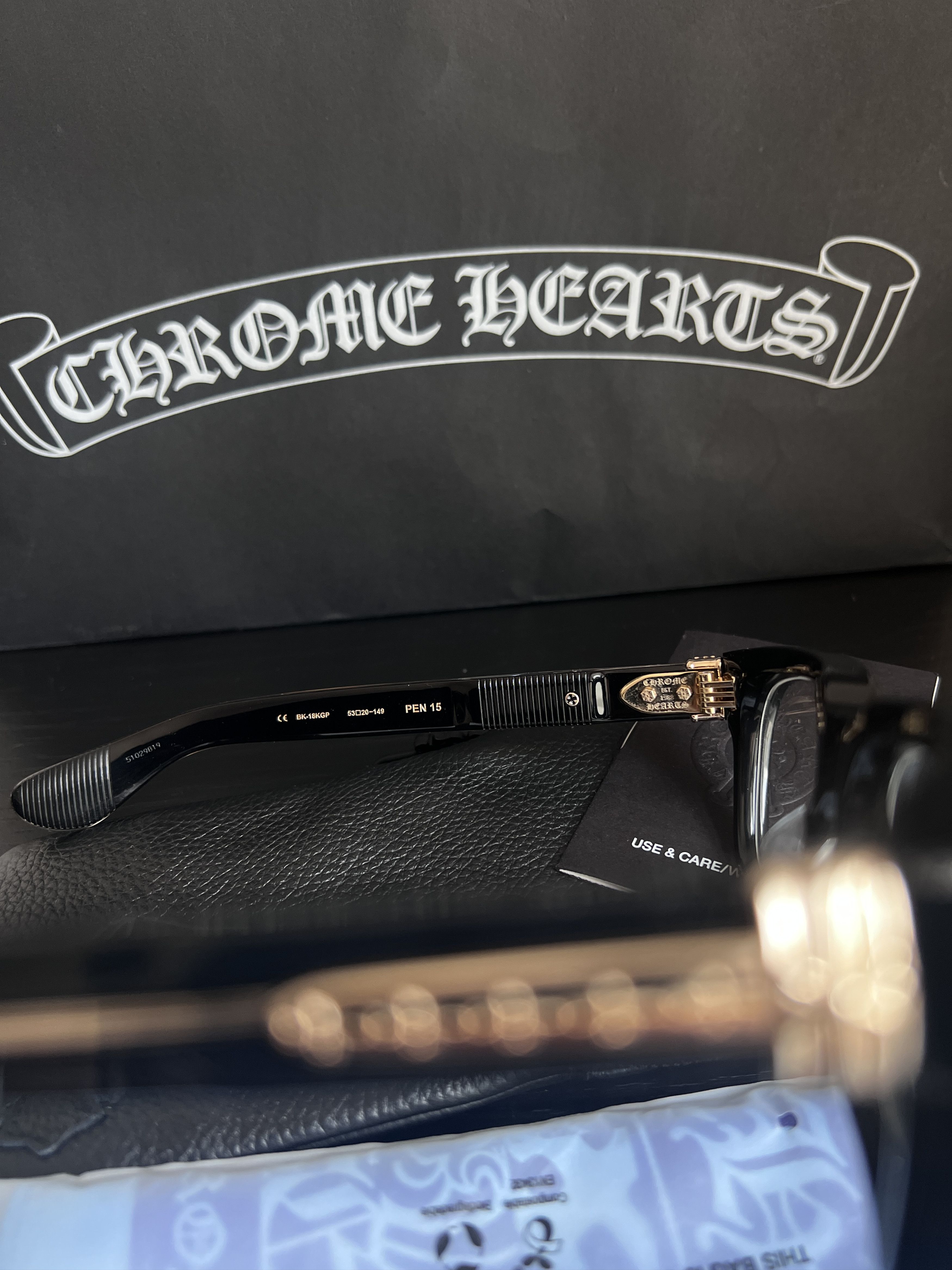 Chrome Hearts Chrome Hearts PEN15 Black/Gold Plated Glasses Size ONE SIZE - 5 Thumbnail