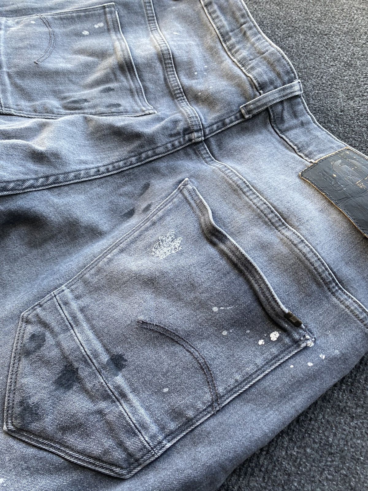 G-Star 🔥Opium Punk G Star arc 3d slim gray distressed jeans men 33 Size US 33 - 21 Thumbnail