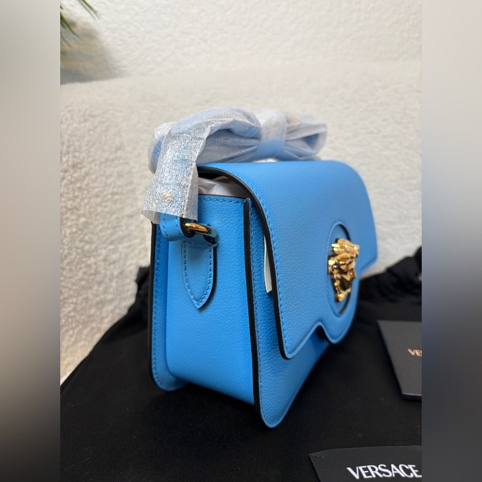 Versace Versace Small La Medusa Shoulder Bag In Blue NWT Size ONE SIZE - 3 Thumbnail