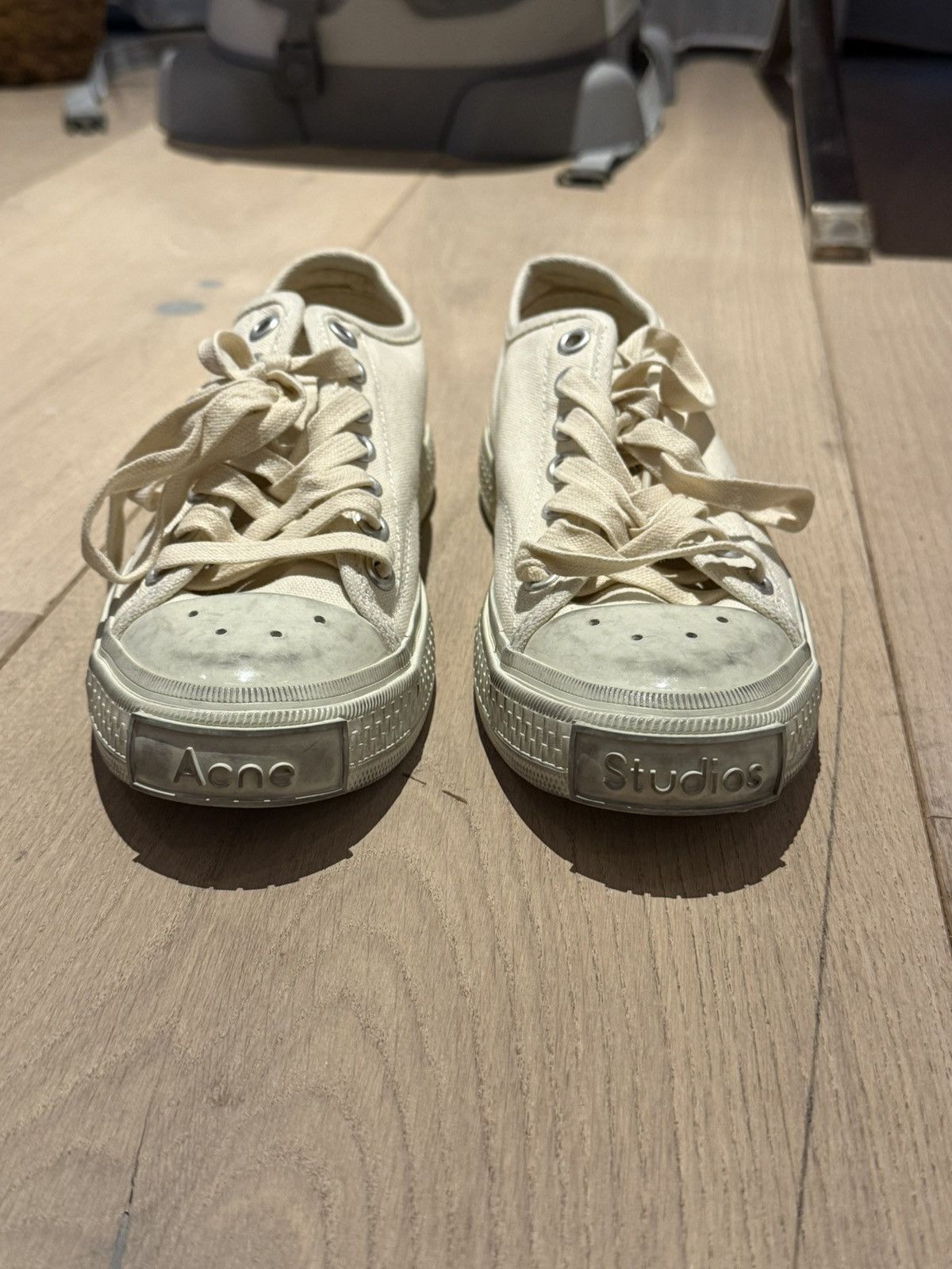 Acne Studios Acne studio low top white soft tumbled Size US 7 / IT 37 - 3 Thumbnail