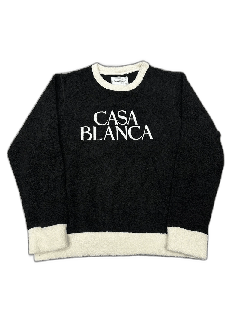 Casablanca Casablanca Logo Fleece Sweatshirt Black Size US XL / EU 56 / 4 - 1 Thumbnail