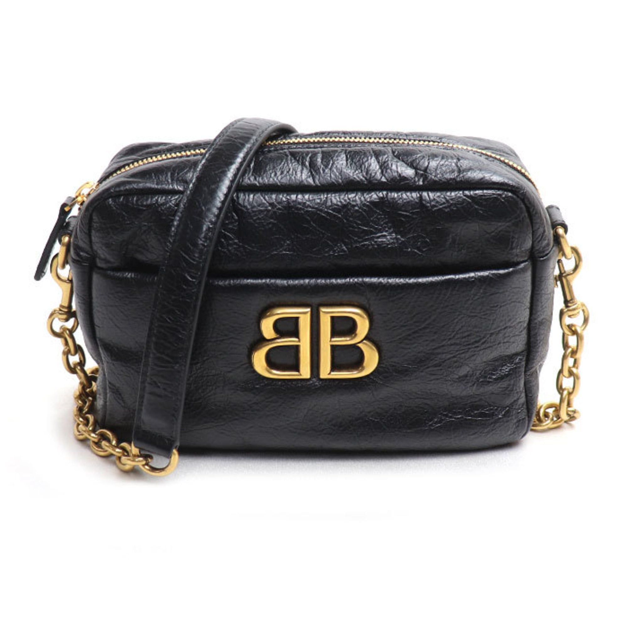 Balenciaga BALENCIAGA Monaco Chain Shoulder Bag, Black, Women's, 806459 Size ONE SIZE - 1 Thumbnail