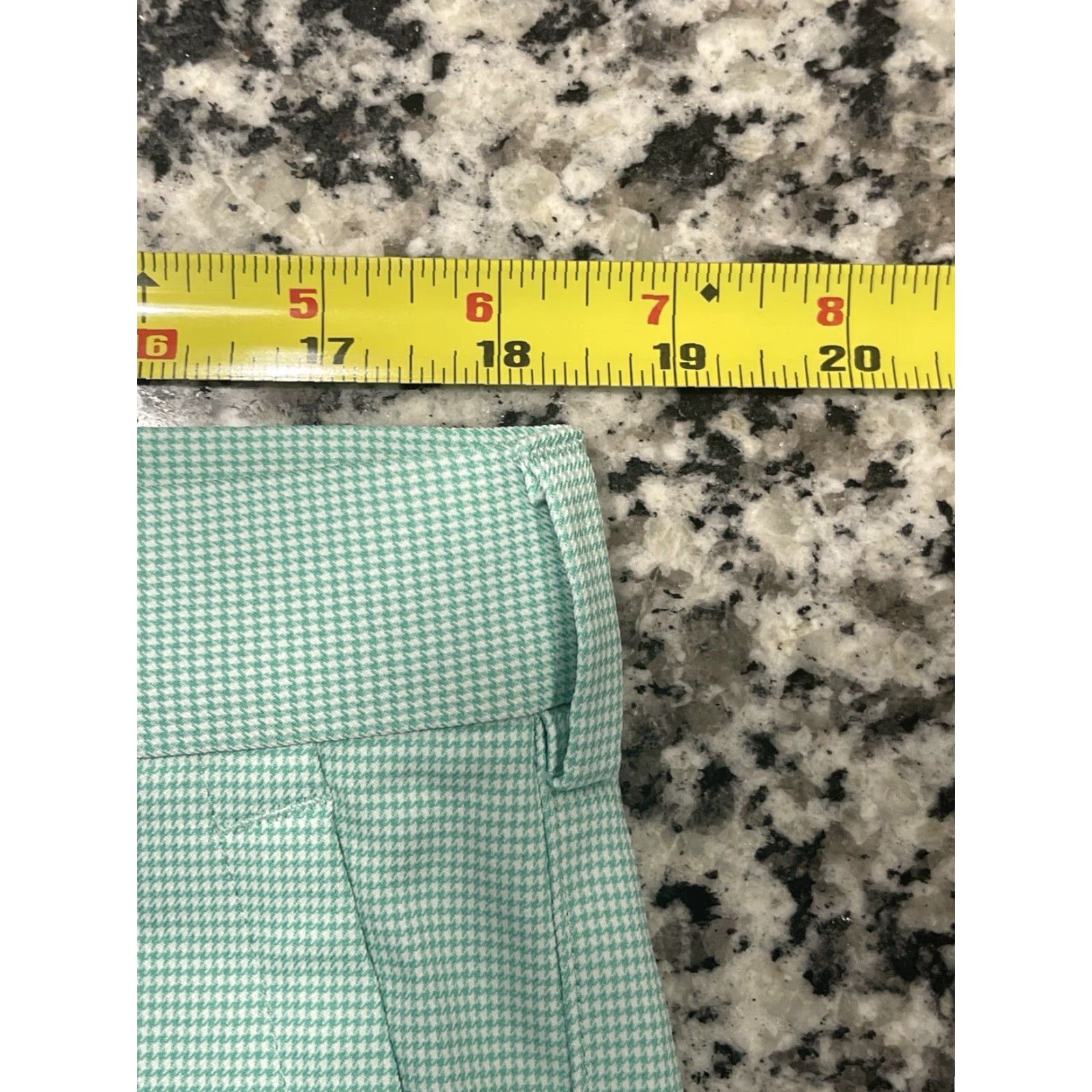 Peter Millar Peter Millar Shorts Mens 36 Blue Flat Front Golf Houndstooth Wicking Chino Lightweight Pockets Zip Size US 36 / EU 52 - 3 Thumbnail
