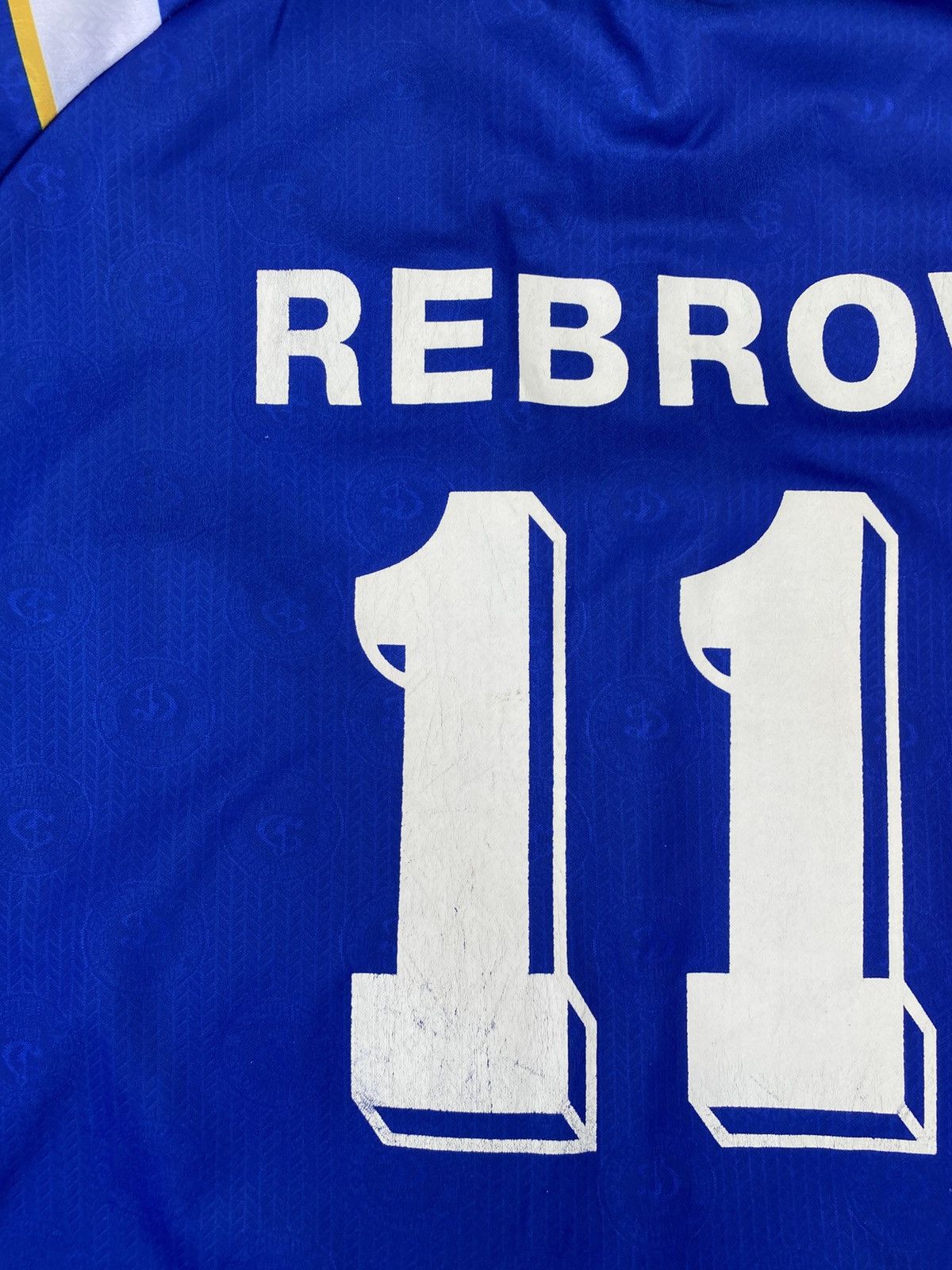 Adidas Rebrov #11 90s Vintage Adidas Dynamo Kyiv Rare Soccer Jersey Size US L / EU 52-54 / 3 - 7 Thumbnail
