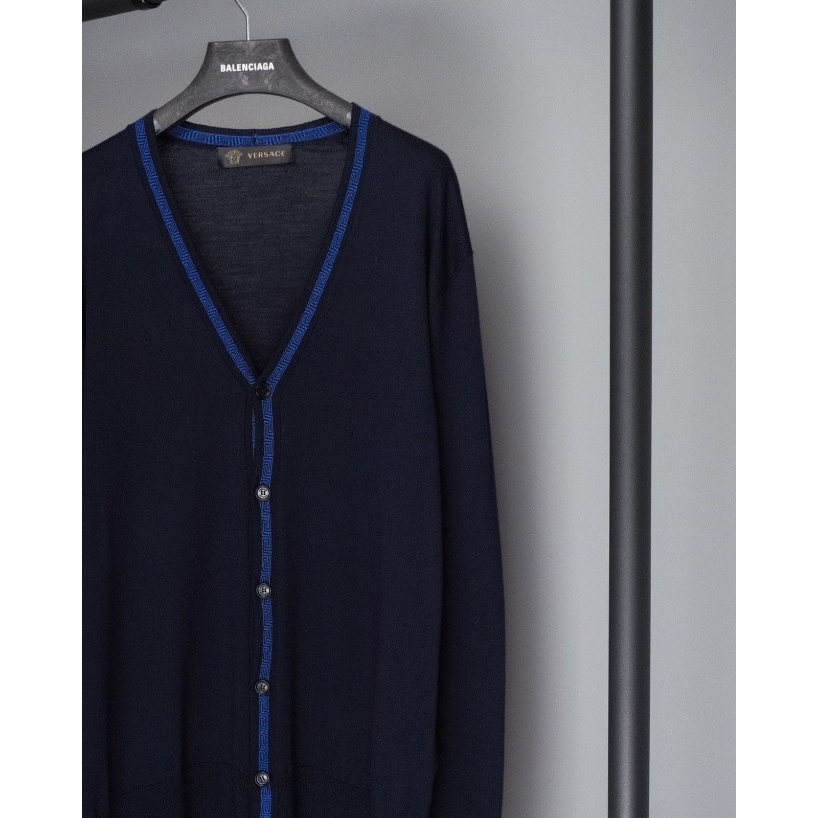 Versace Gianni versace medusa greca blue print cardigan sweater Size US M / EU 48-50 / 2 - 3 Thumbnail