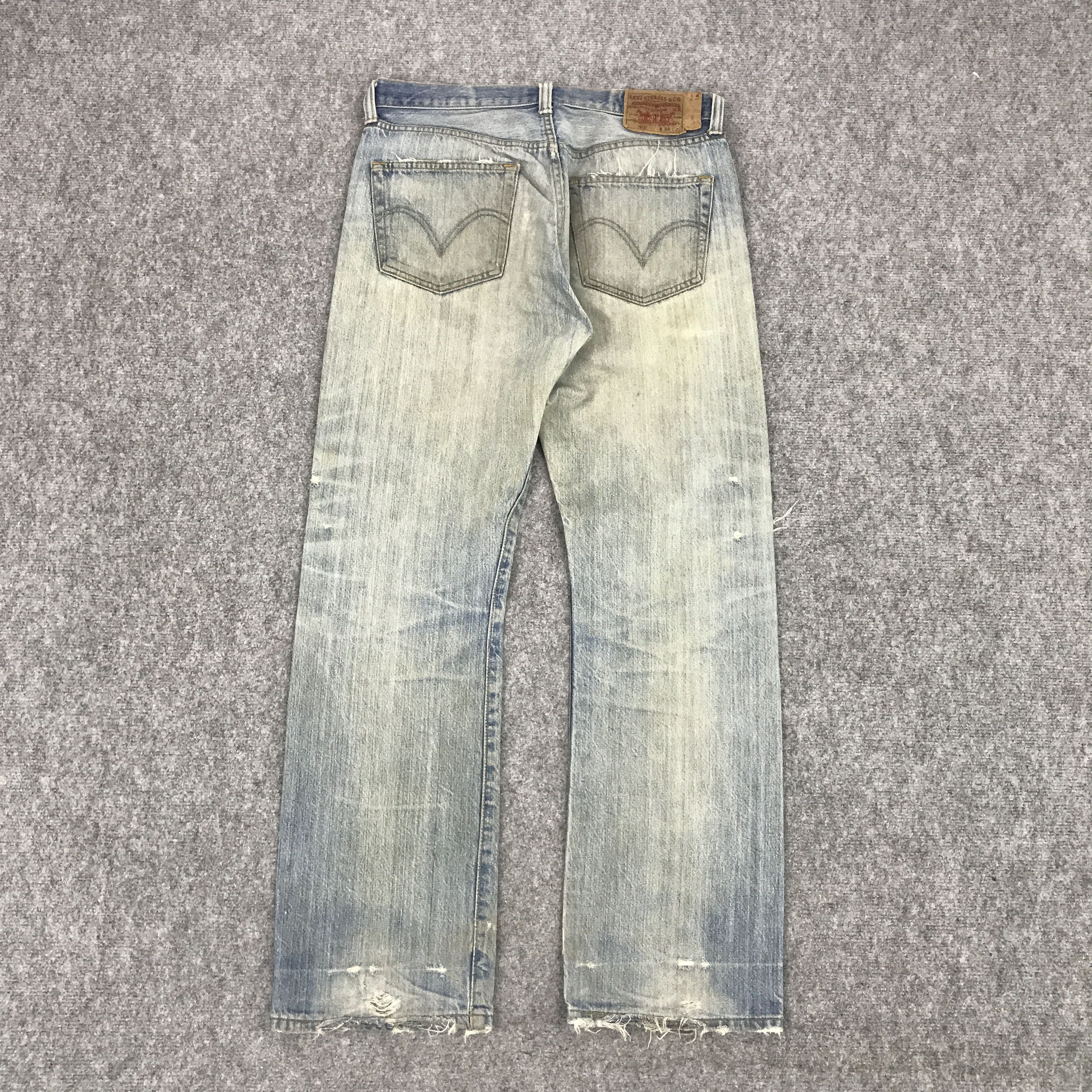 Levi's × Levi's Vintage Clothing LEVI'S 501 DISTRESSED DENIM JEANS PANTS Size US 32 / EU 48 - 2 Thumbnail
