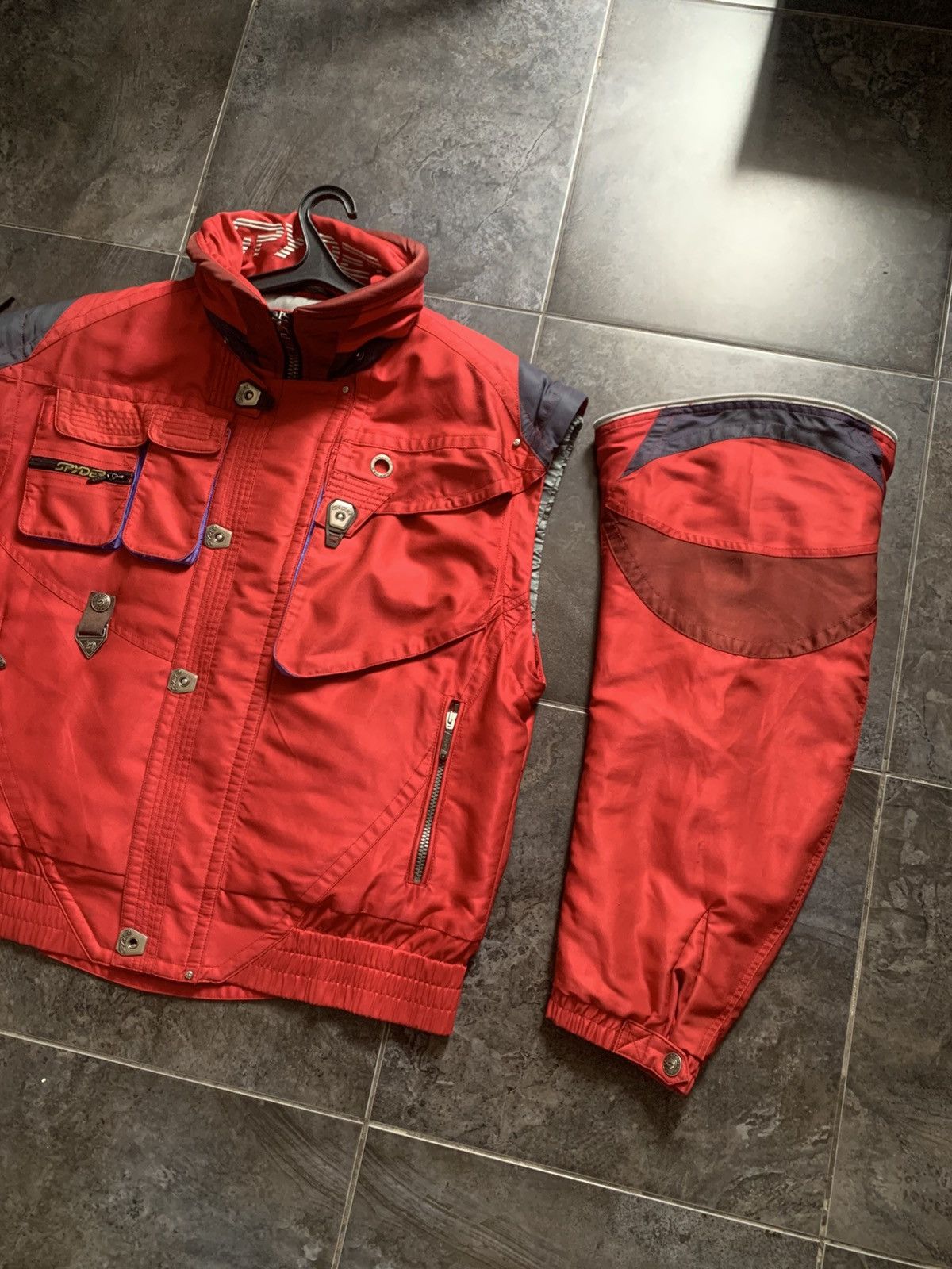 Spyder Vintage 80s Spyder USA 2 in1 Transformer Ski Jacket Rave Size US L / EU 52-54 / 3 - 2 Thumbnail