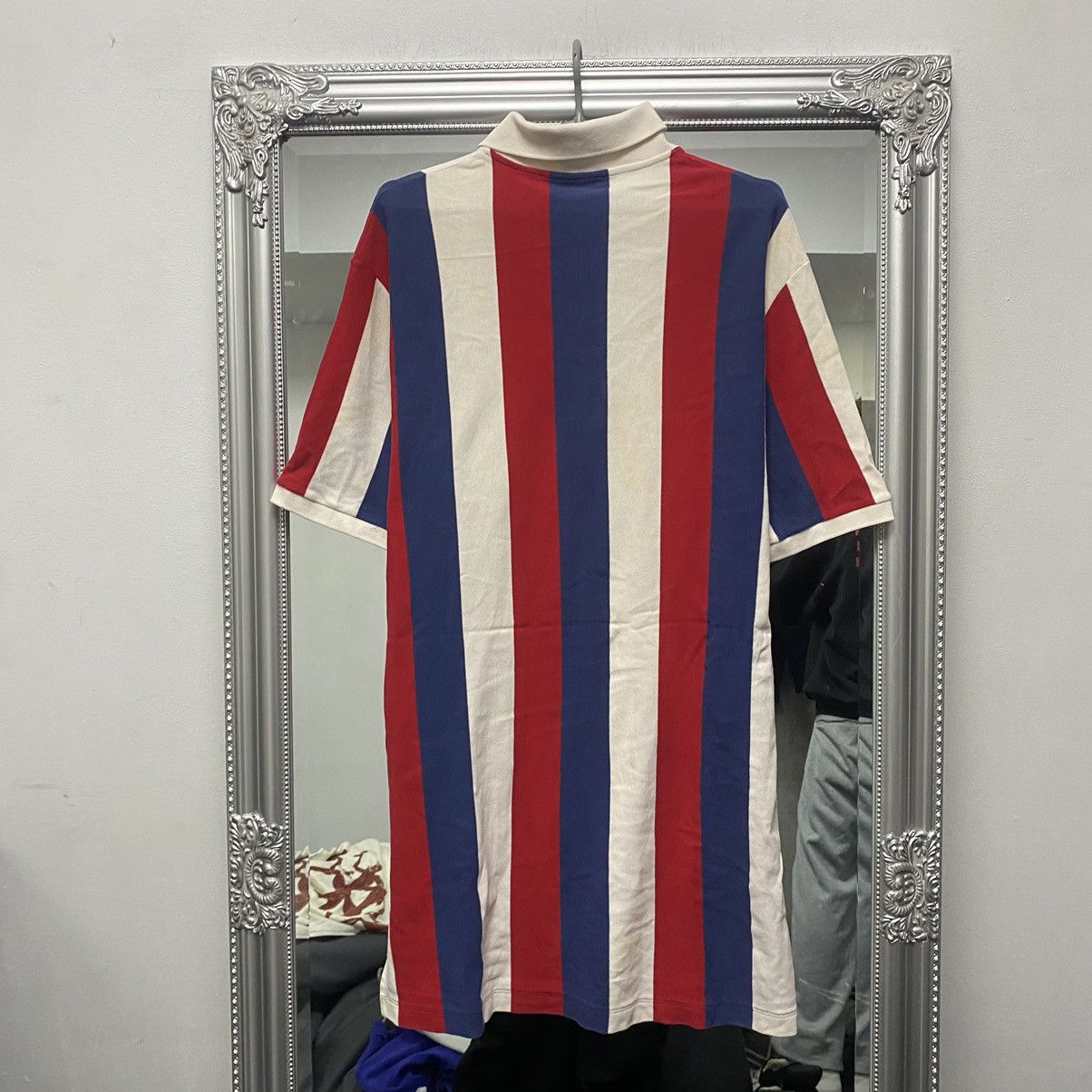 Gucci Vintage Gucci Polo Shirt Big Logo Tee Striped Size US L / EU 52-54 / 3 - 13 Thumbnail