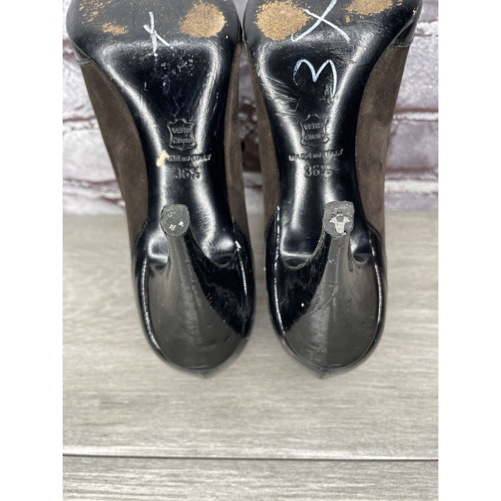 Barneys New York Barneys New York Co-op Brown Suede Oxfords Heel LaceShoes Wo Size US 6 / IT 36 - 7 Thumbnail