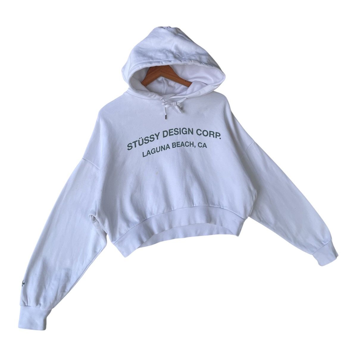 Stussy × Vintage Stussy Crop Top Hoodie Size L / US 10 / IT 46 - 2 Thumbnail