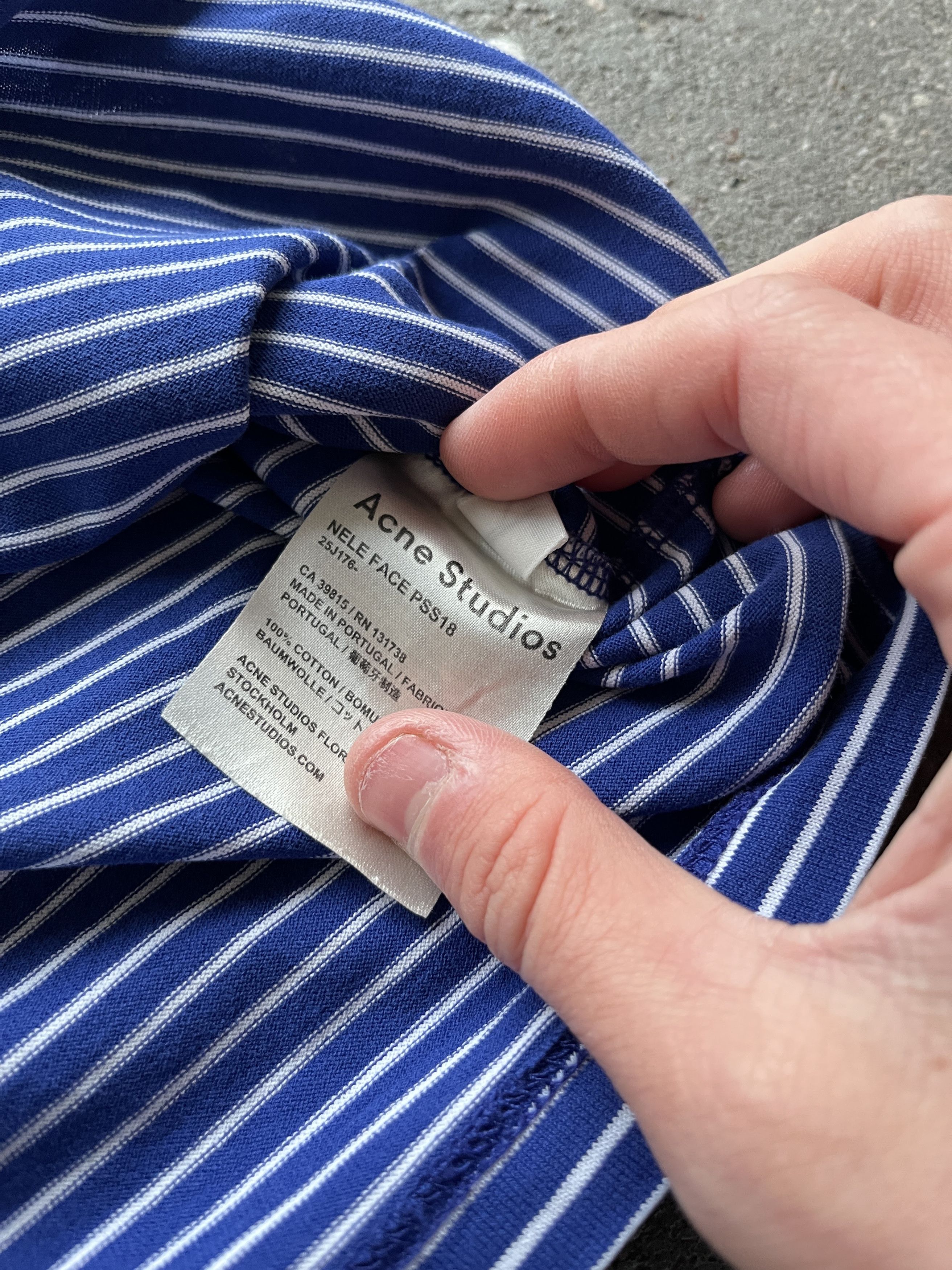 Acne Studios Acne Studios striped “Nele Face” PSS18 tee Size US M / EU 48-50 / 2 - 4 Thumbnail
