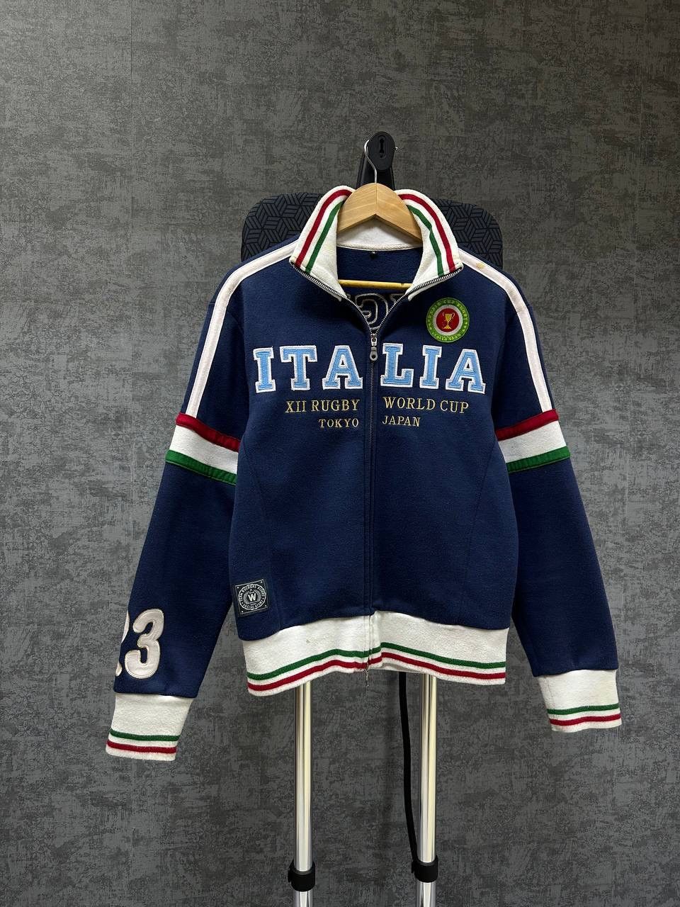 Vintage Italia Rugby Polo Ralph Lauren Style Zip Hoodie