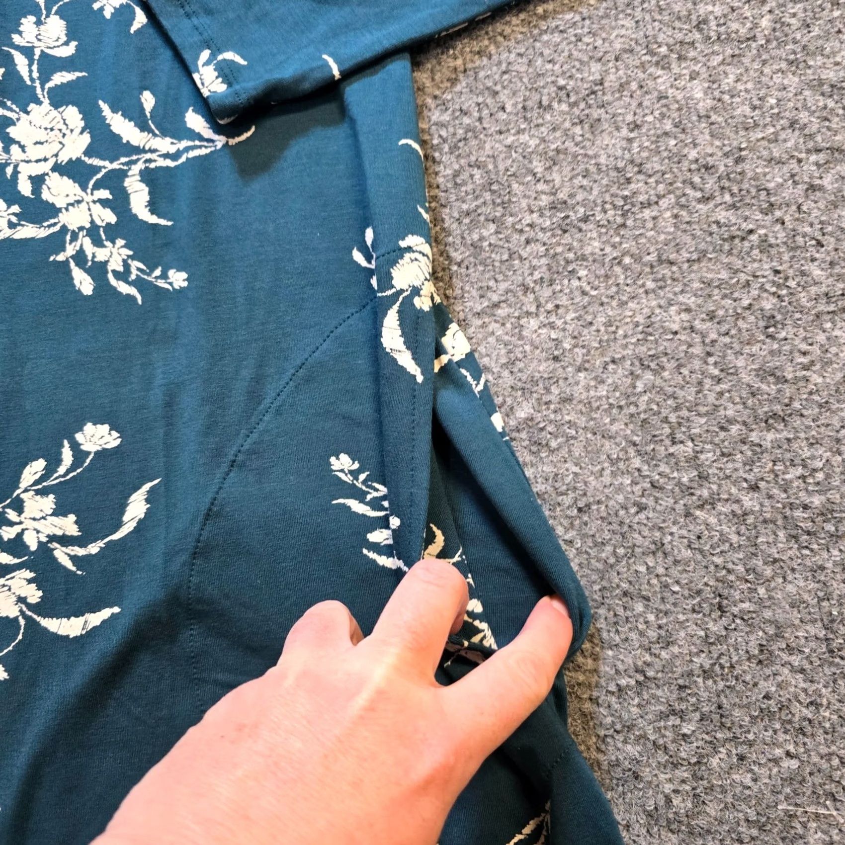 Vintage Garnet Hill Dress Womens S Green White FLoral Button Pockets Stretch Capsule Size S / US 4 / IT 40 - 6 Thumbnail