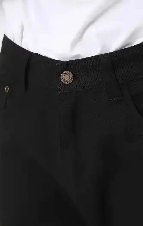 Japanese Brand Ripped Jeans Men Black Streetwear Y2k Denim Size US 29 - 4 Thumbnail