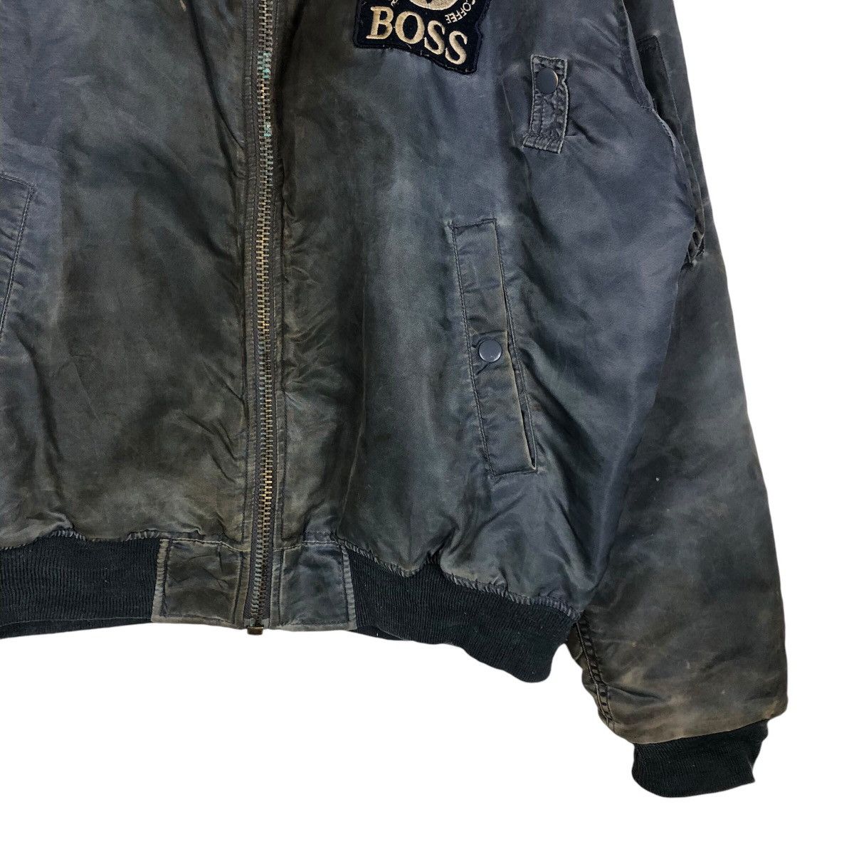 Japanese Brand 📌Vintage Fly Bomber Jacket Suntory Boss Coffee Big Logo Size US M / EU 48-50 / 2 - 6 Thumbnail