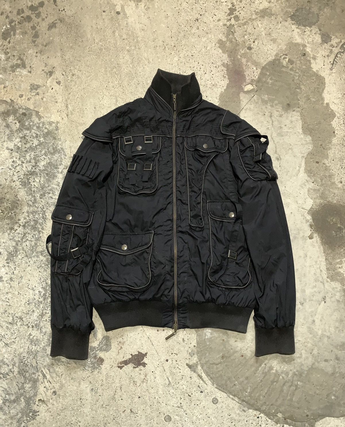 Archival Clothing Just Cavalli Roberto Cavalli AW05 Just Cavalli Utility Cargo Parachute Jacket Grailed