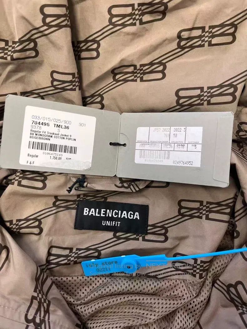 Balenciaga Balenciaga Logo Full Print Stand Collar Zip-Up Loose Fit J Size US S / EU 44-46 / 1 - 3 Thumbnail