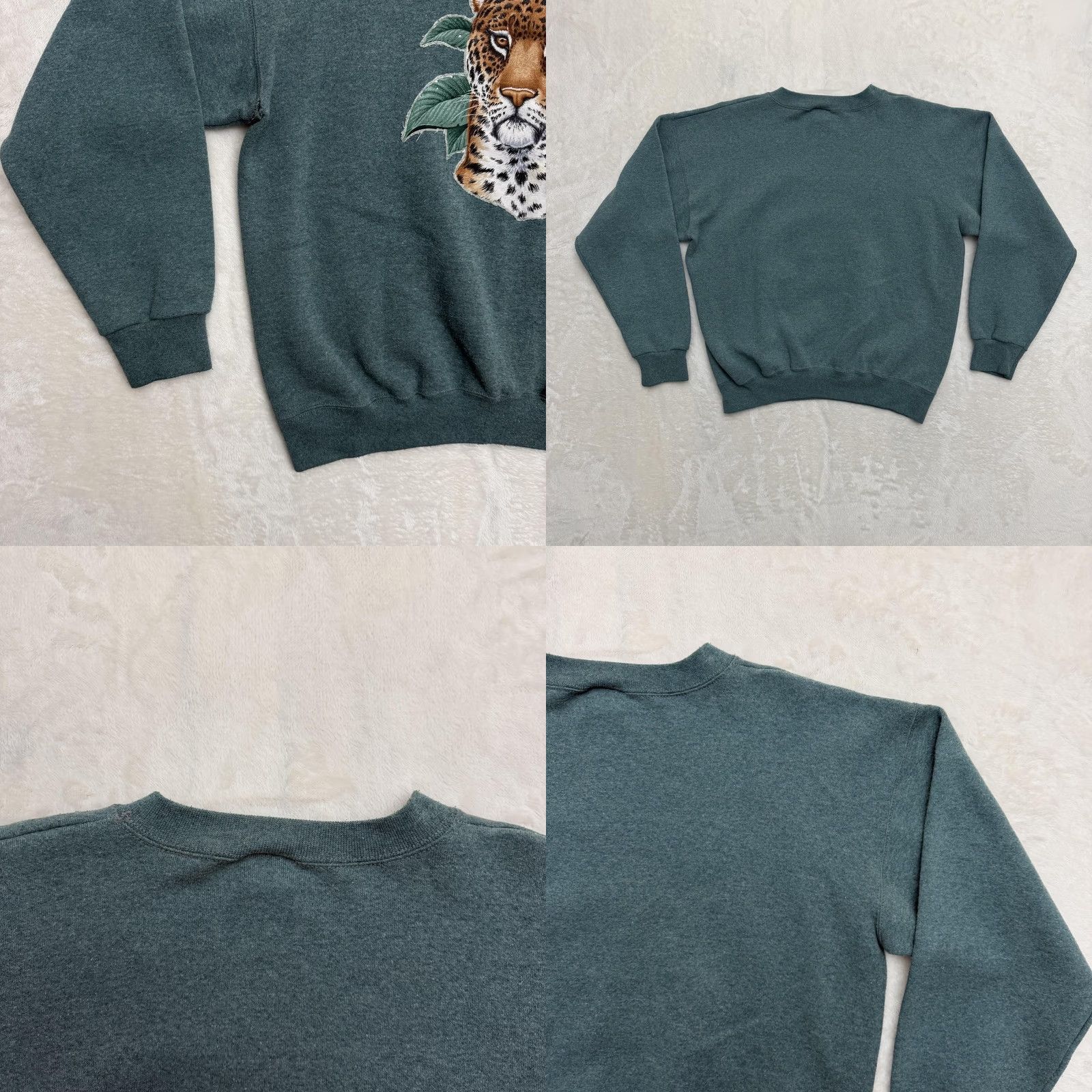 ESPIRIT Pro Spirit Leopard Sweatshirt Mens Large Green Embroidered Crewneck Made USA Size US L / EU 52-54 / 3 - 8 Thumbnail