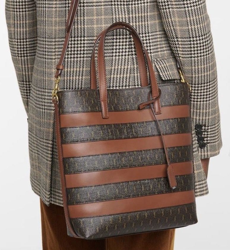 Saint Laurent Paris SS22 Le Monogramme Coated Canvas Shopping Bag Size ONE SIZE - 1 Thumbnail