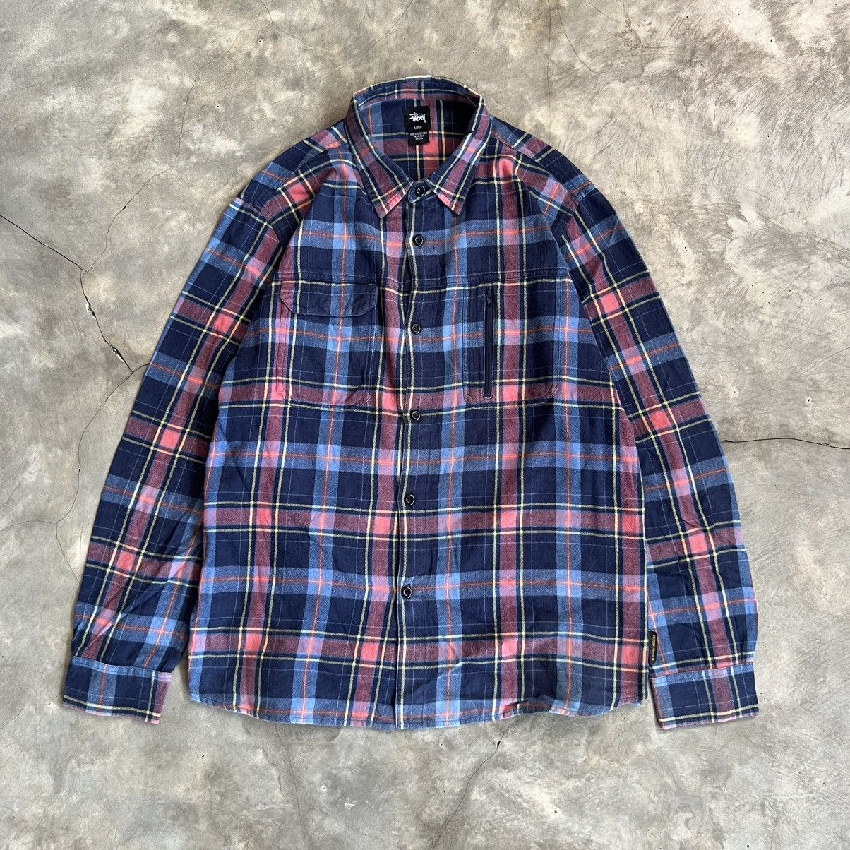 Stussy STUSSY QUILTED LINED PLAID SHIRT XL FLANNEL JACKET | Grailed