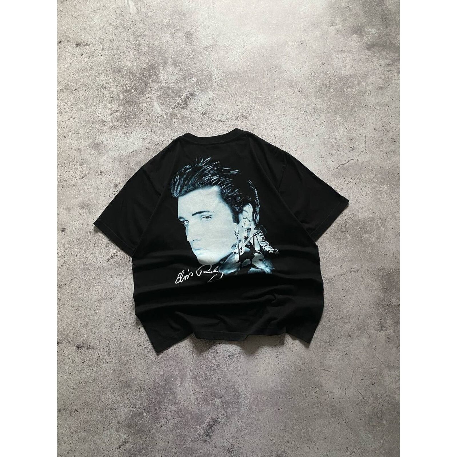 Band Tees × Vintage VINTAGE ELVIS PRESLEY PORTRAIT PHOTO DOUBLE SIDED KING TEE Size US XL / EU 56 / 4 - 7 Thumbnail