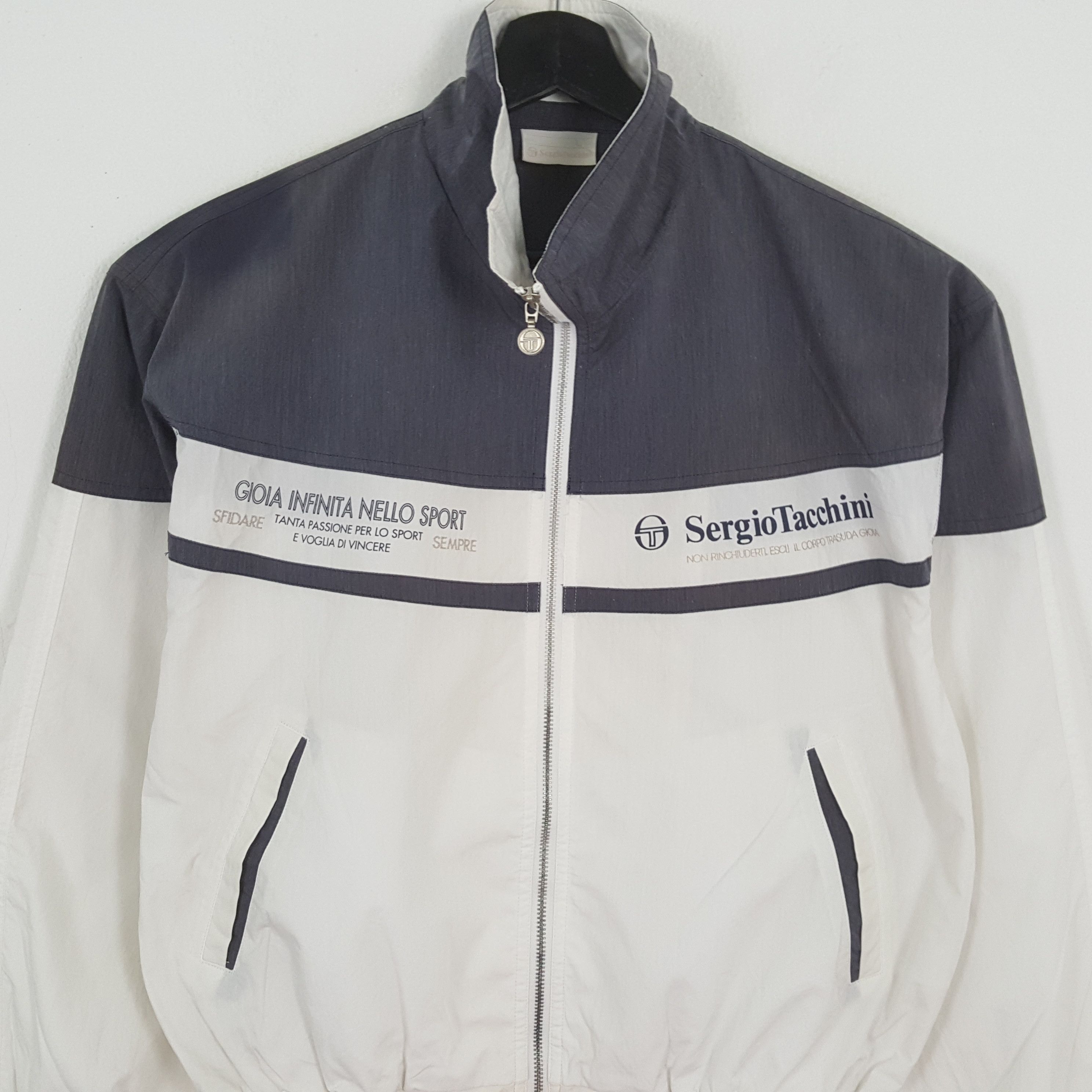 Sergio Tacchini × Vintage SERGIO TACCHINI Sportswear Nice Design Windbreaker Jacket Size US M / EU 48-50 / 2 - 2 Thumbnail