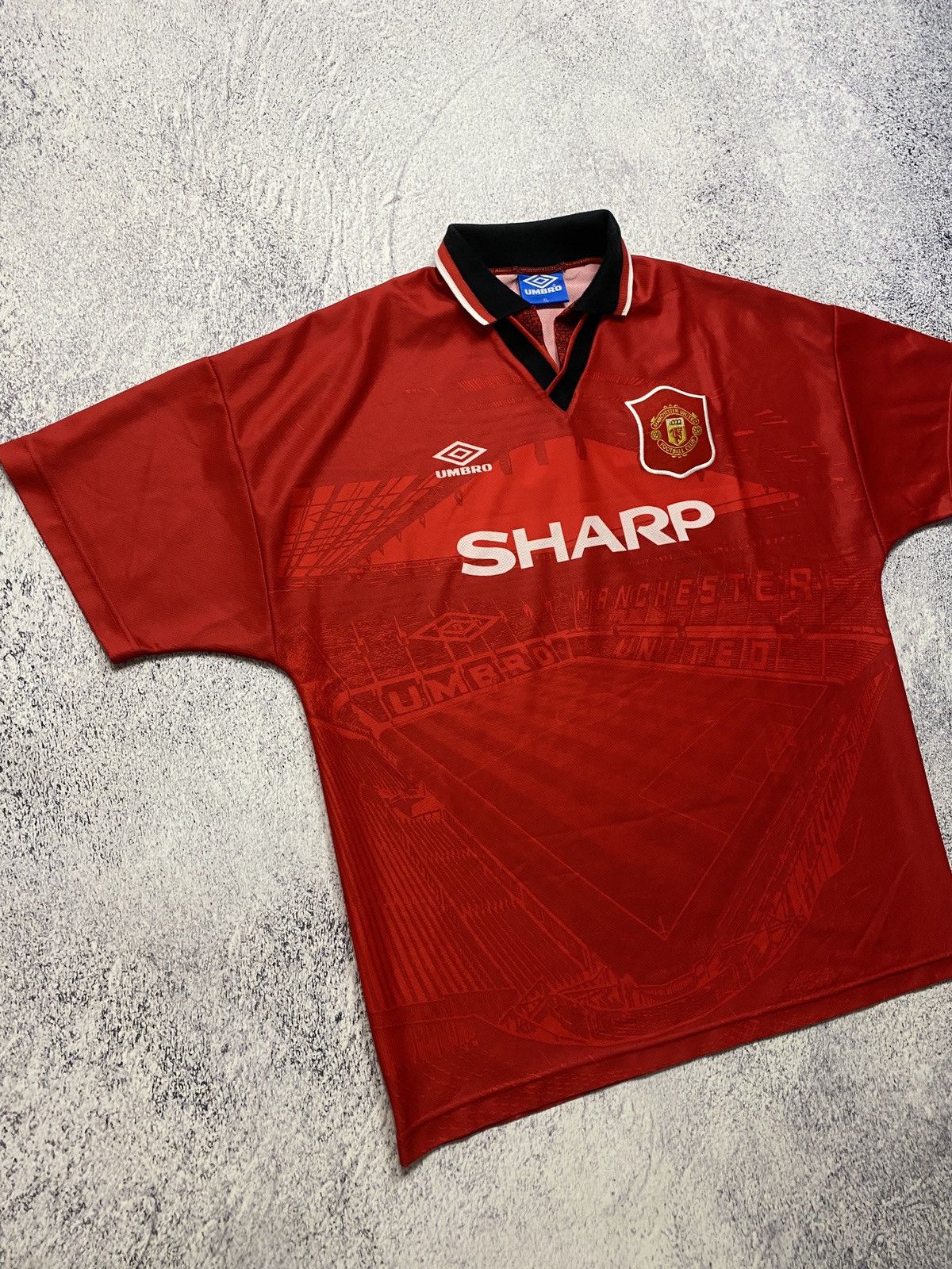 Umbro 🩸RARE🩸Umbro Manchester United 1994/1995 Cantona #7 Jersey Size US XL / EU 56 / 4 - 3 Thumbnail