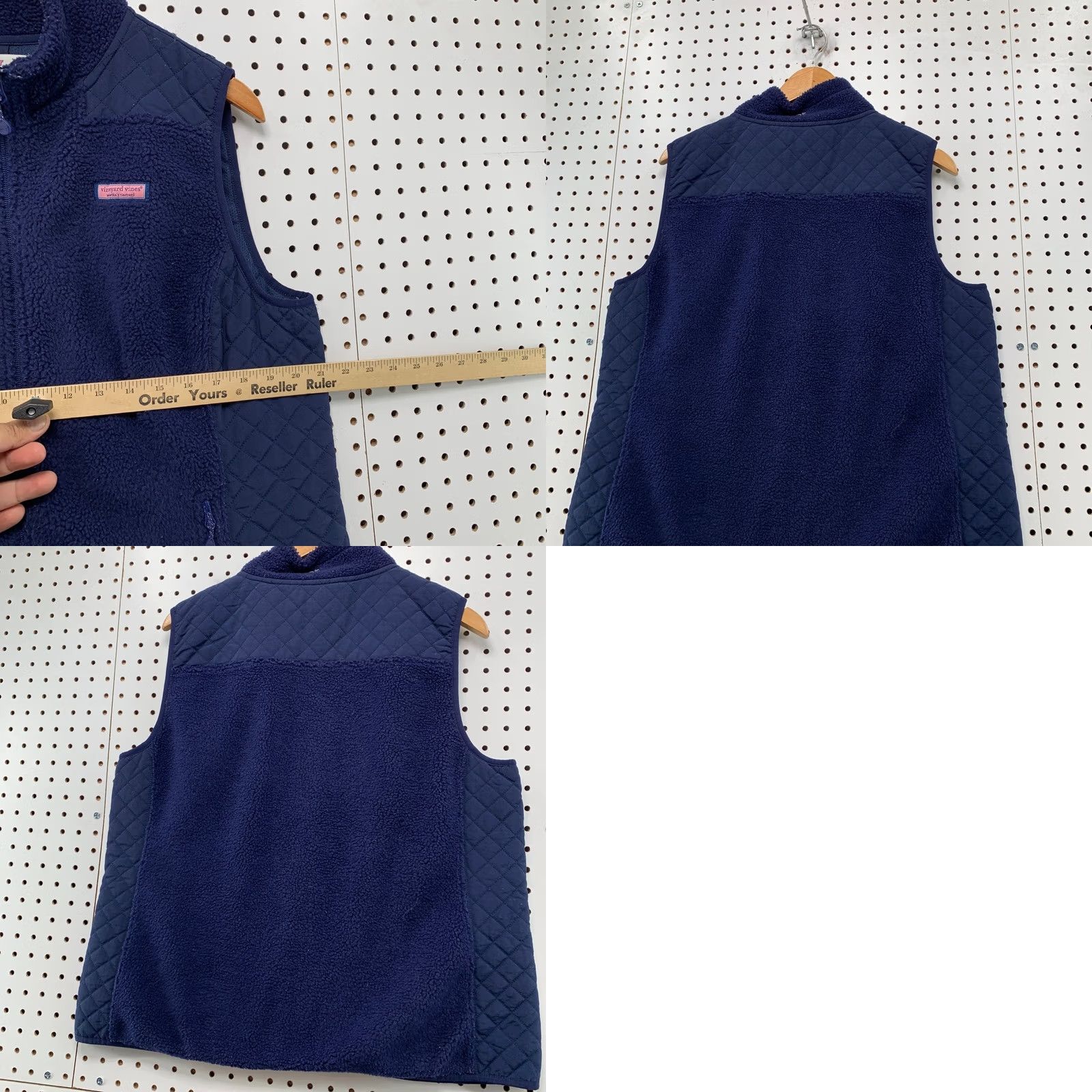 Vineyard Vines Vineyard Vines Fleece Vest Womens XL Blue Quilted Sherpa Sleeveless Preppy Vest Size XL / US 12-14 / IT 48-50 - 9 Thumbnail