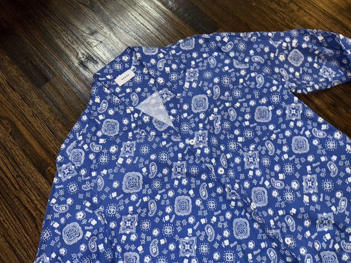 Rhude Rhude Blue Paisley Bandana Button Up Shirt Size Large Size US L / EU 52-54 / 3 - 5 Thumbnail