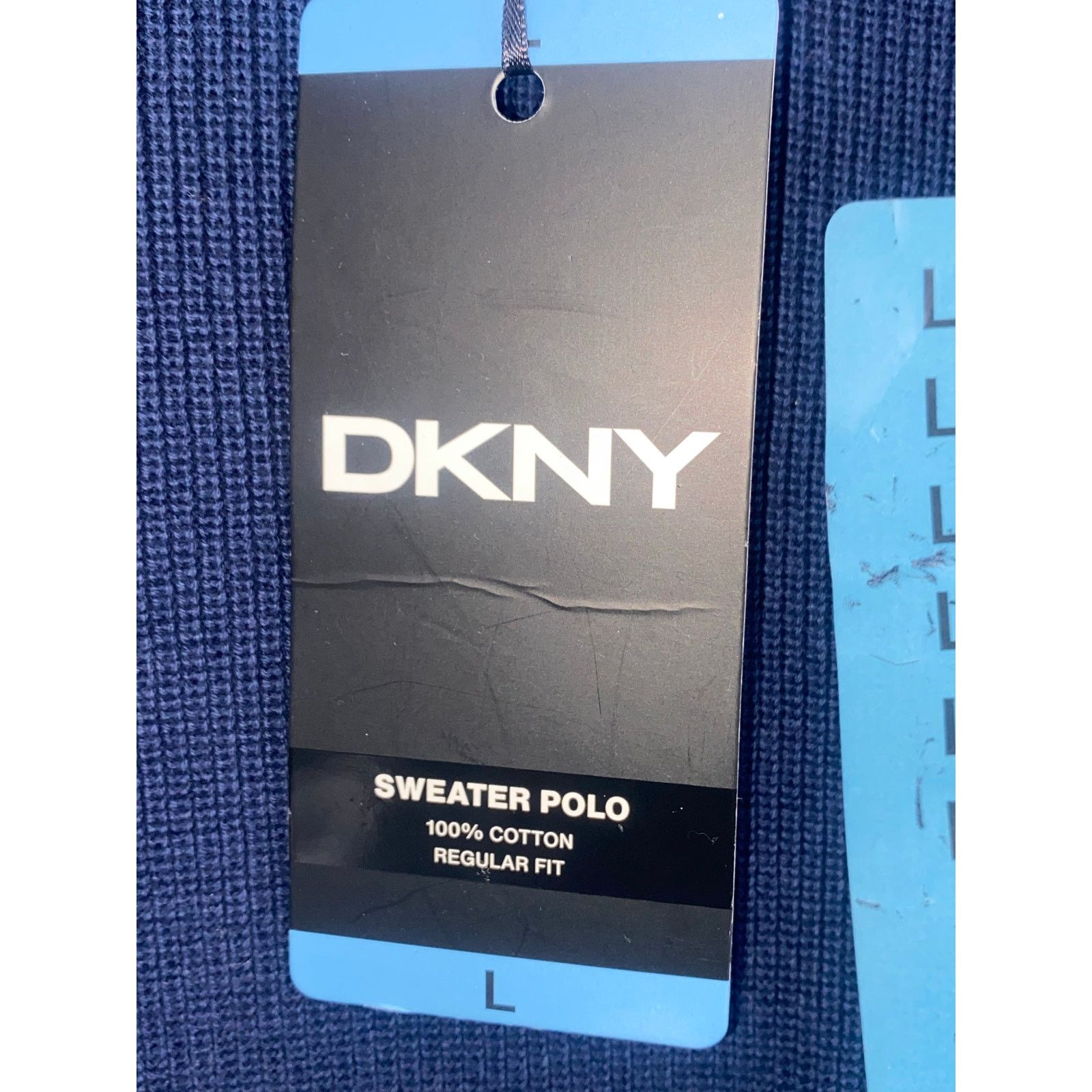 DKNY DKNY Men’s Sweater Polo Shirt Navy 100% Cotton Short Sleeve Size US L / EU 52-54 / 3 - 4 Thumbnail