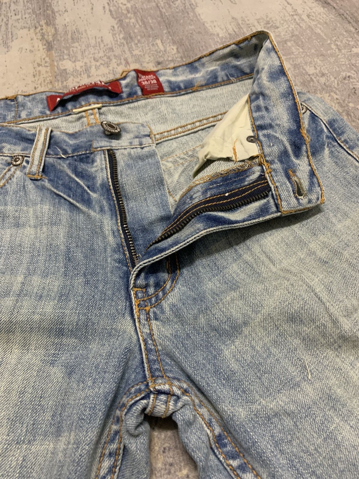 Japanese Brand Aeropostale flare jeans RUSTY distressed grunge stone wash Size US 32 / EU 48 - 6 Thumbnail