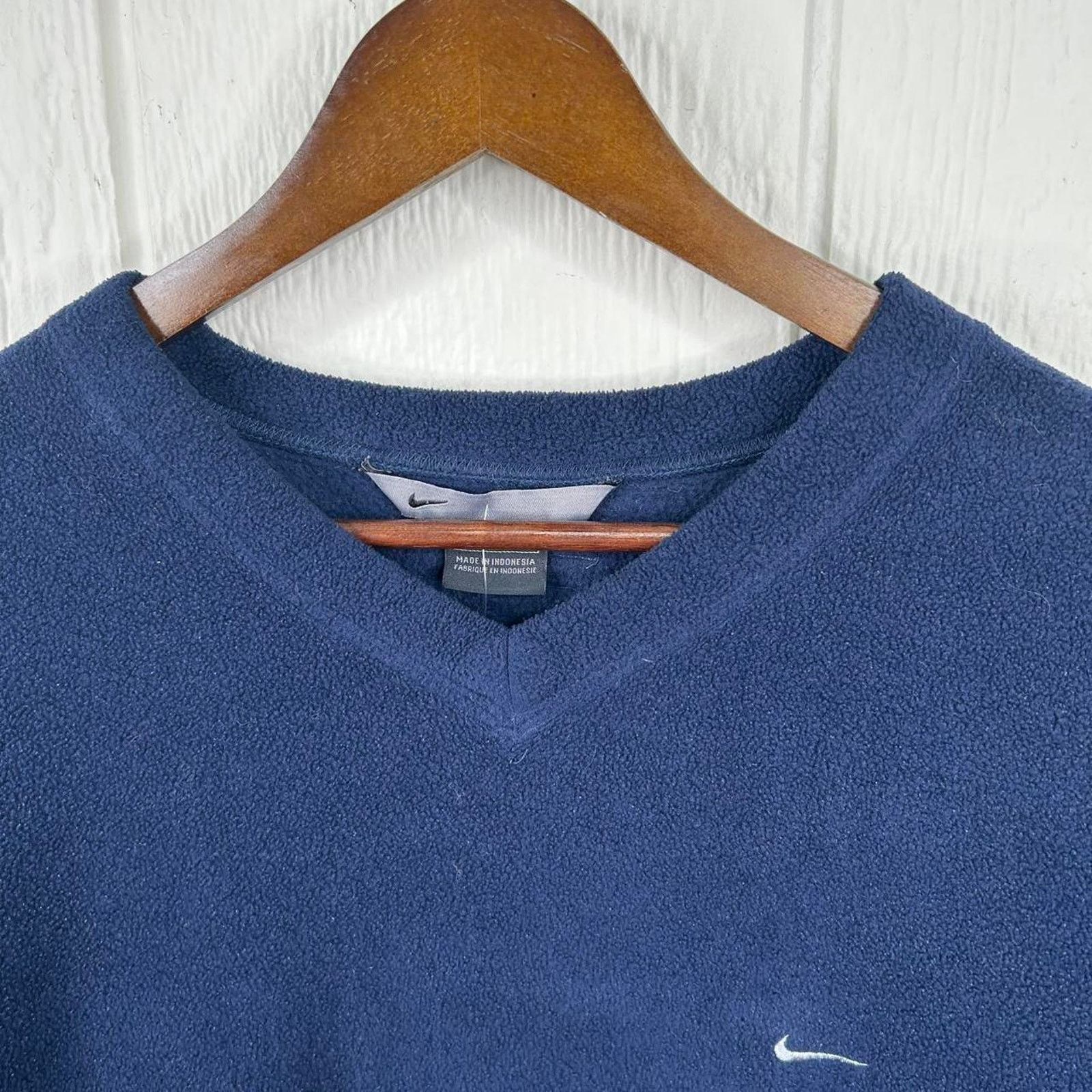Nike Vintage 90's V-Neck Fleece Crewneck XX-Large Size US XXL / EU 58 / 5 - 7 Thumbnail